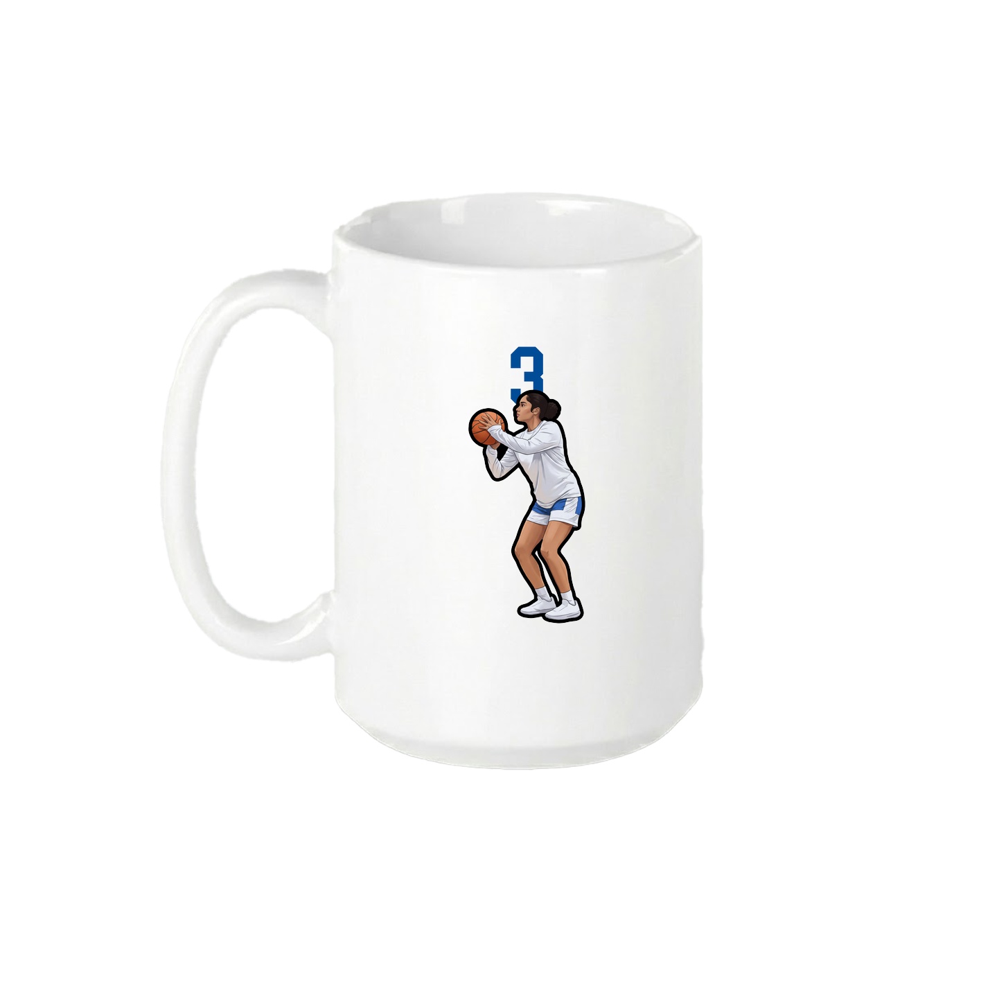 15oz Coffee Mug — Number Top in White