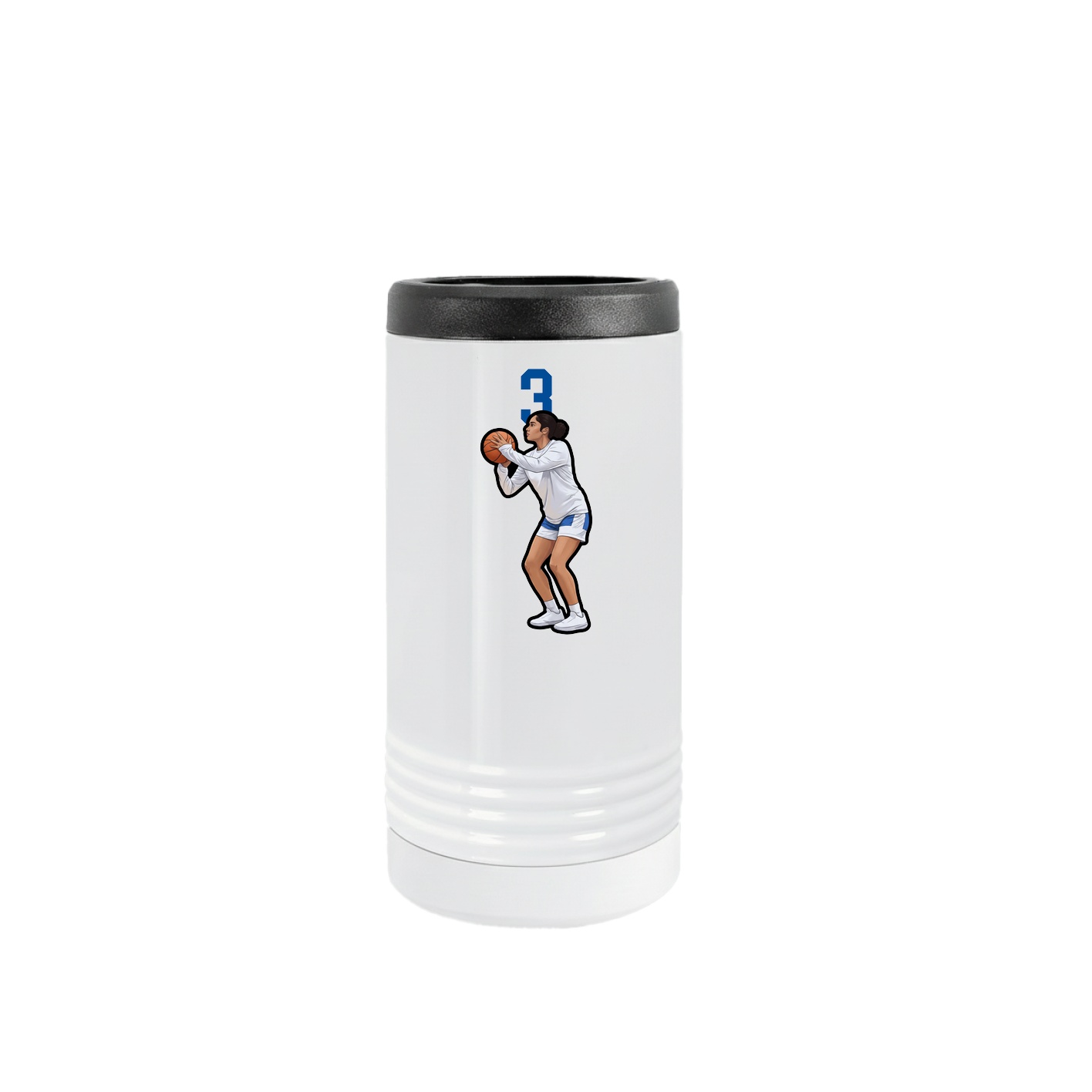Slim Beverage Holder — Number Top in White