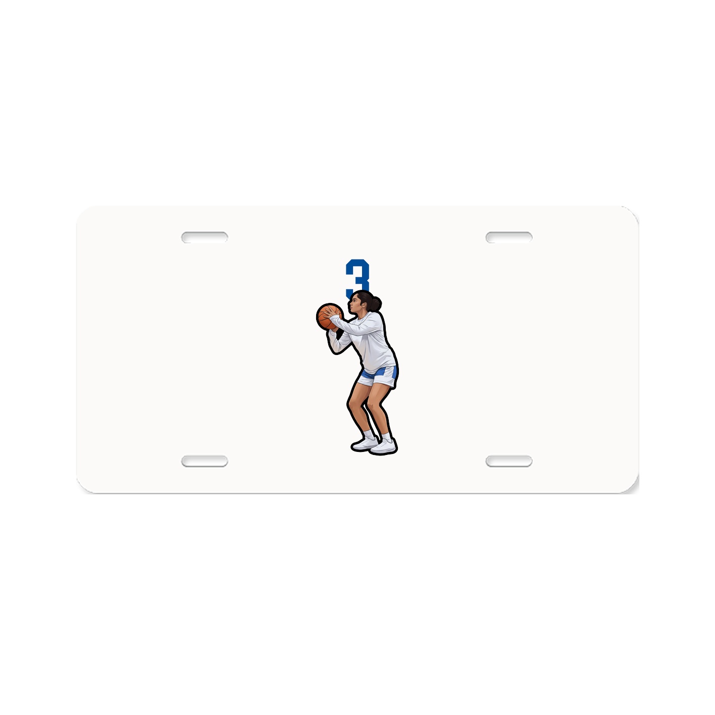 License Plate — Number Top in Classic