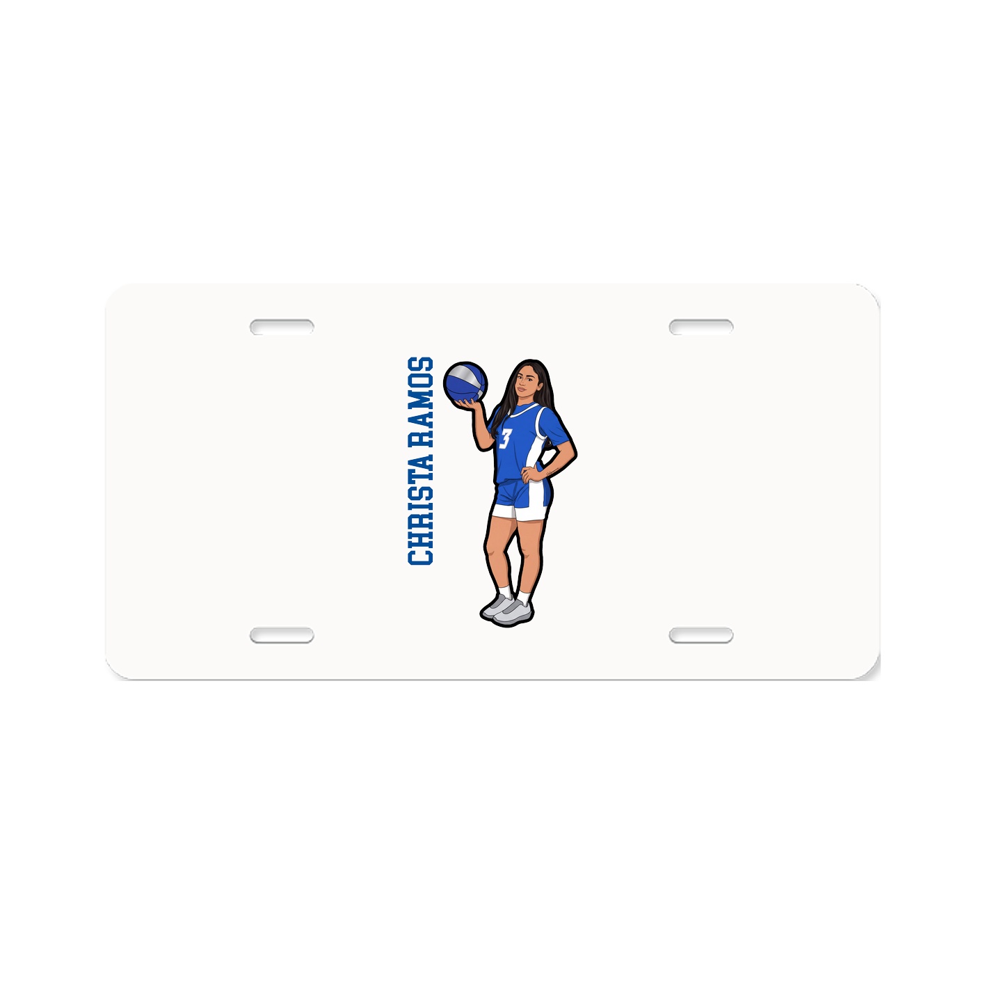 License Plate — Name Vertical in Classic