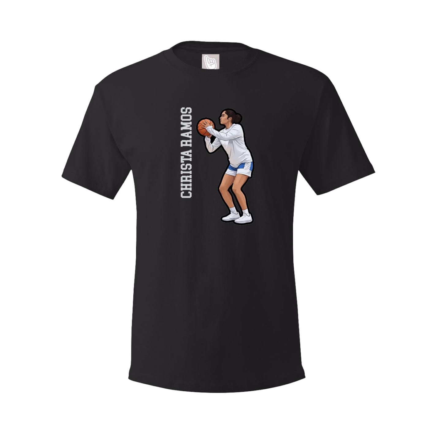 Youth Tee — Name Vertical in Black