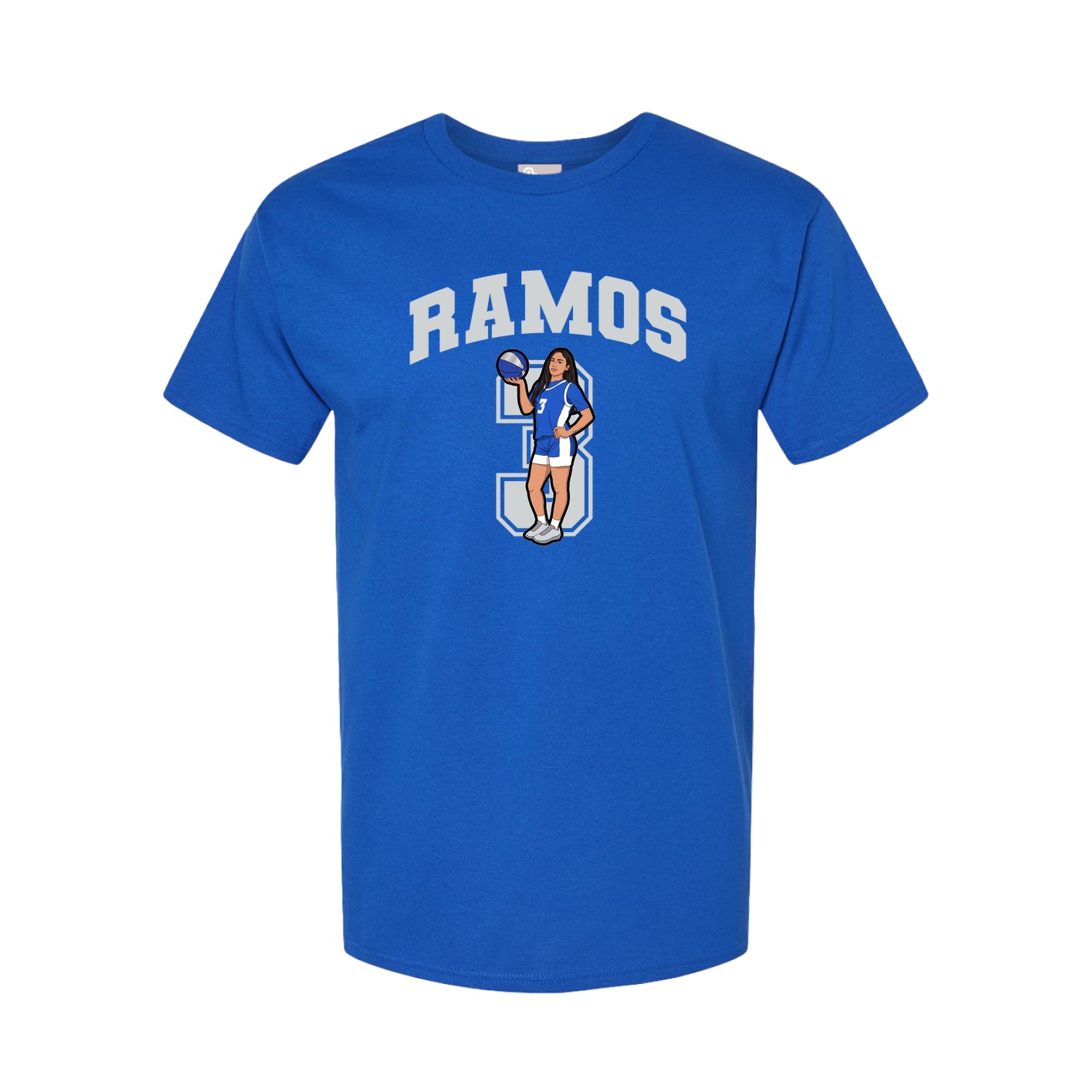 Youth Tee — Number in Royal