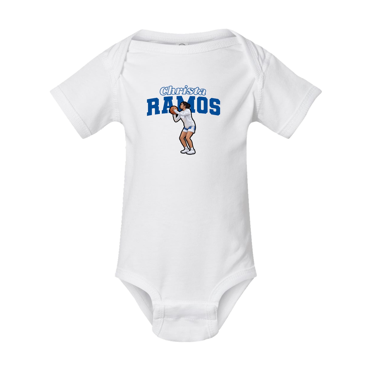 Baby Onesie — Name Arch in White