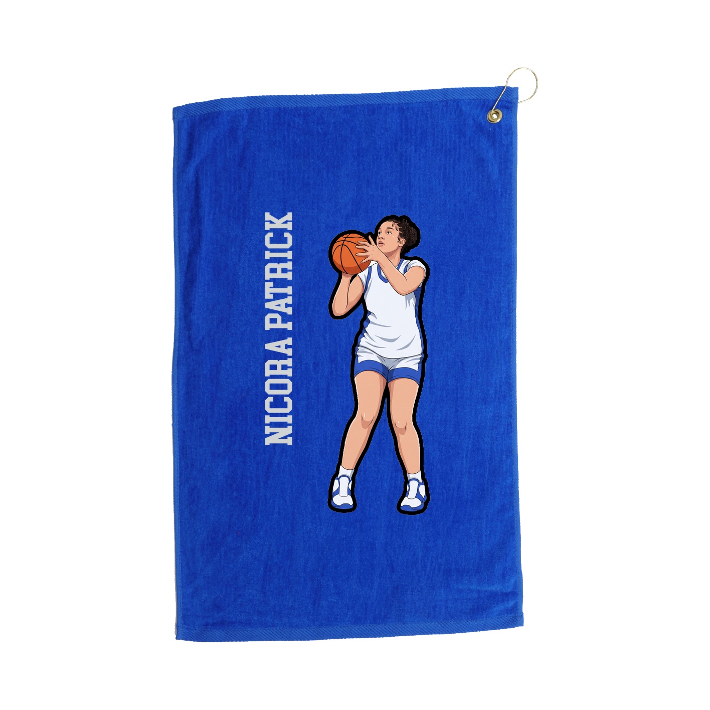 Golf Towel — Name Vertical in Royal