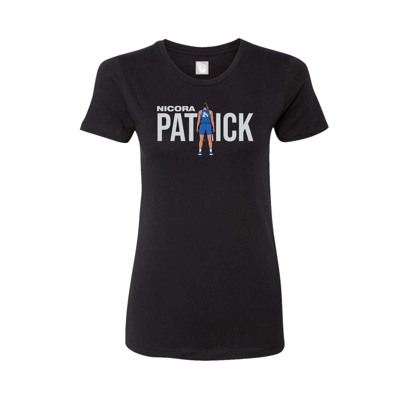 Fitted Women's Tee — Player Name in Black