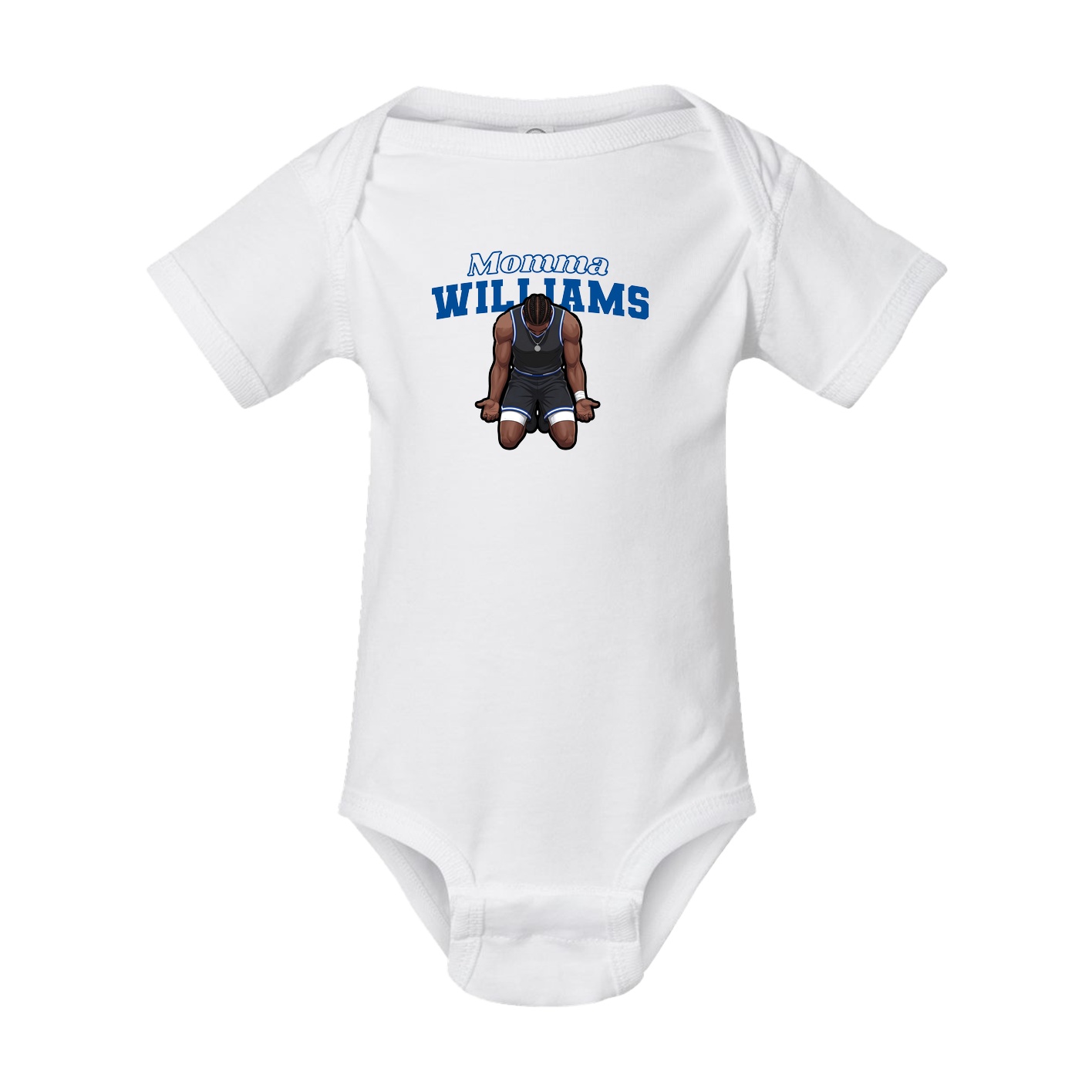Baby Onesie — Mothers Day Block in White