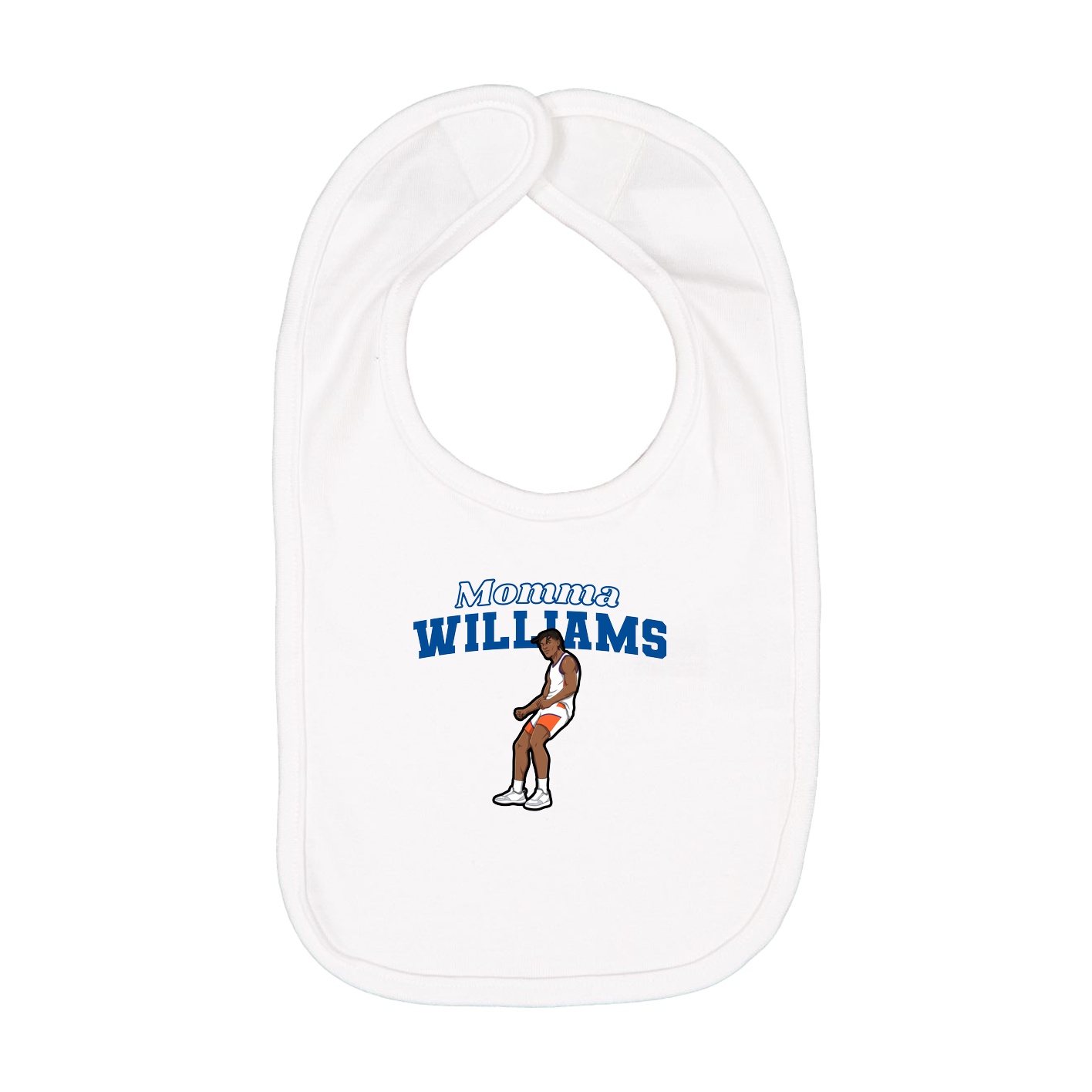 Infant Bib — Mothers Day Block in White