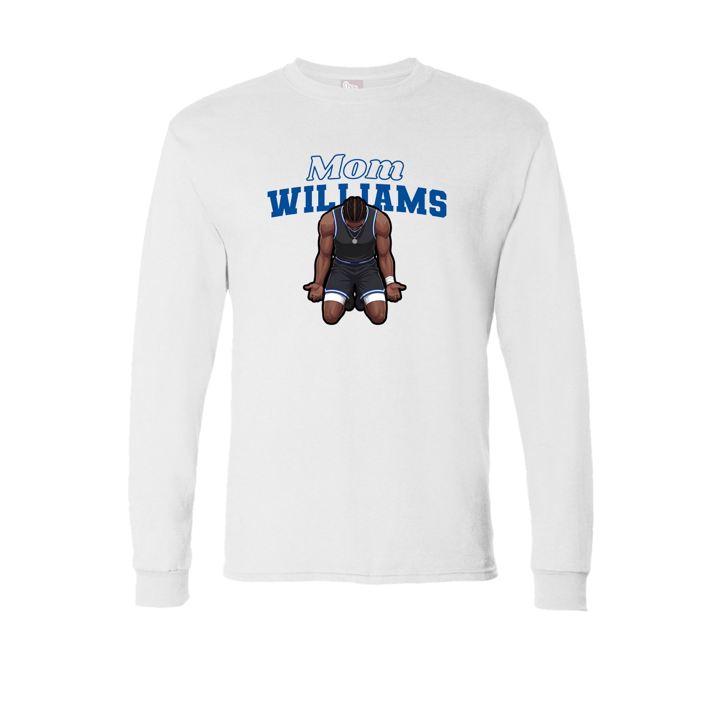 Long Sleeve Tee — Mothers Day Block in White