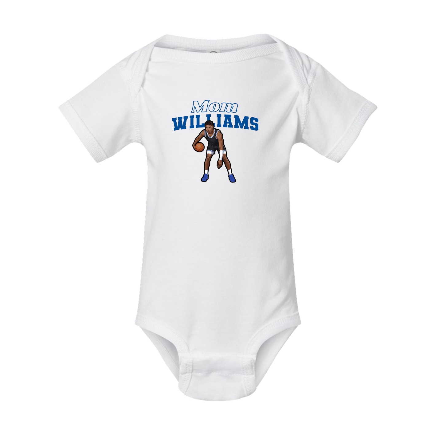 Baby Onesie — Mothers Day Block in White