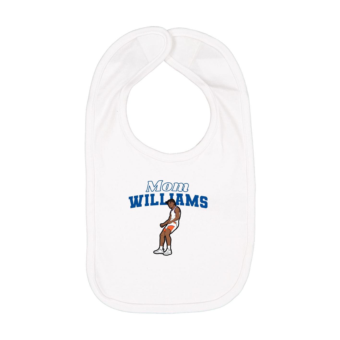 Infant Bib — Mothers Day Block in White