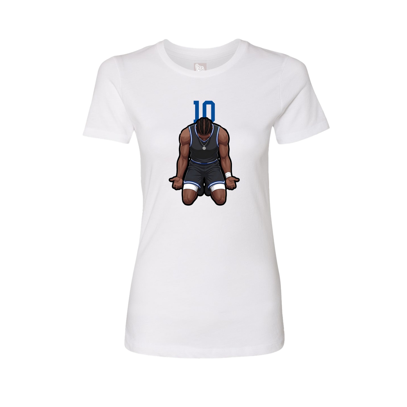 Fitted Women's Tee — Number Top in White