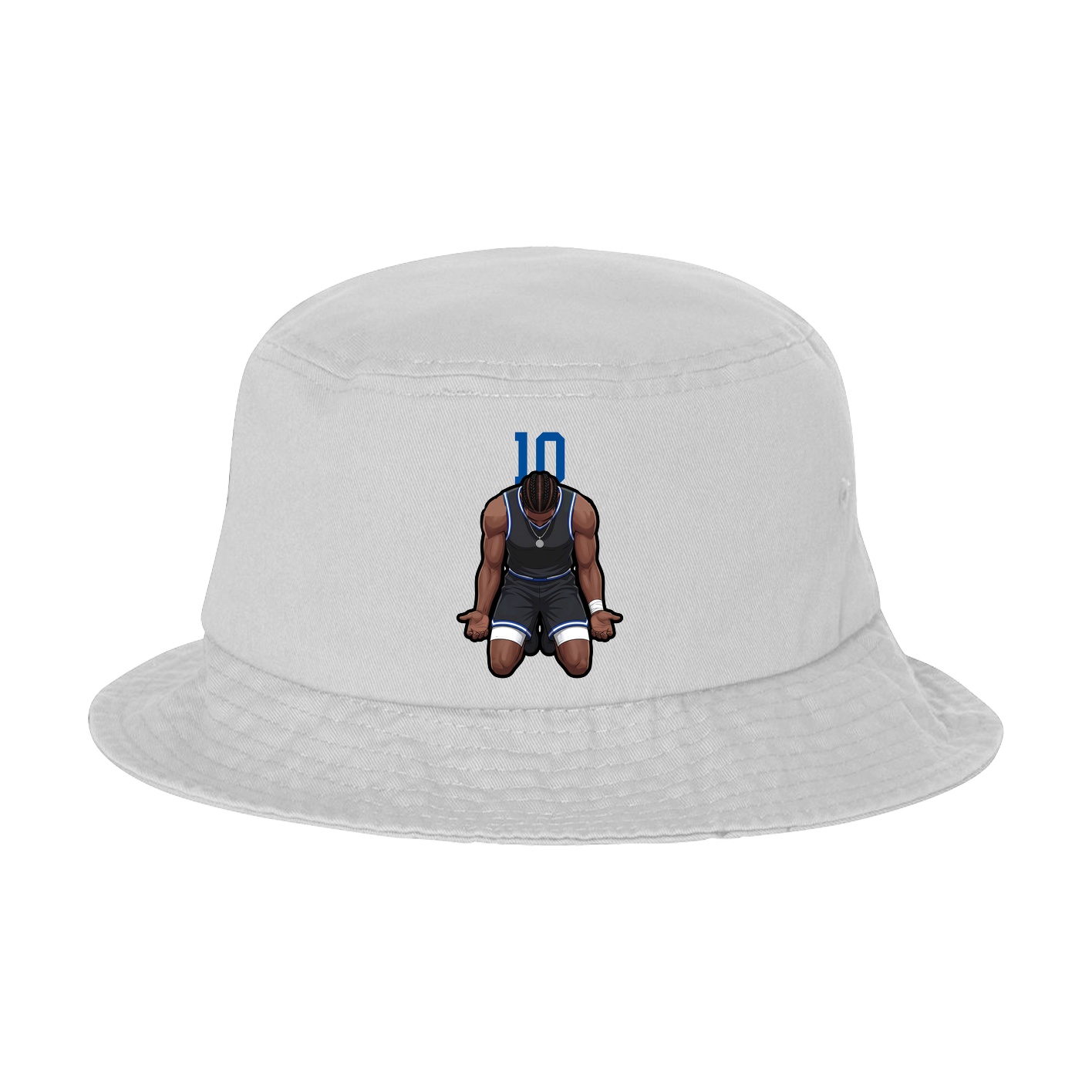 Bucket Cap — Number Top in White
