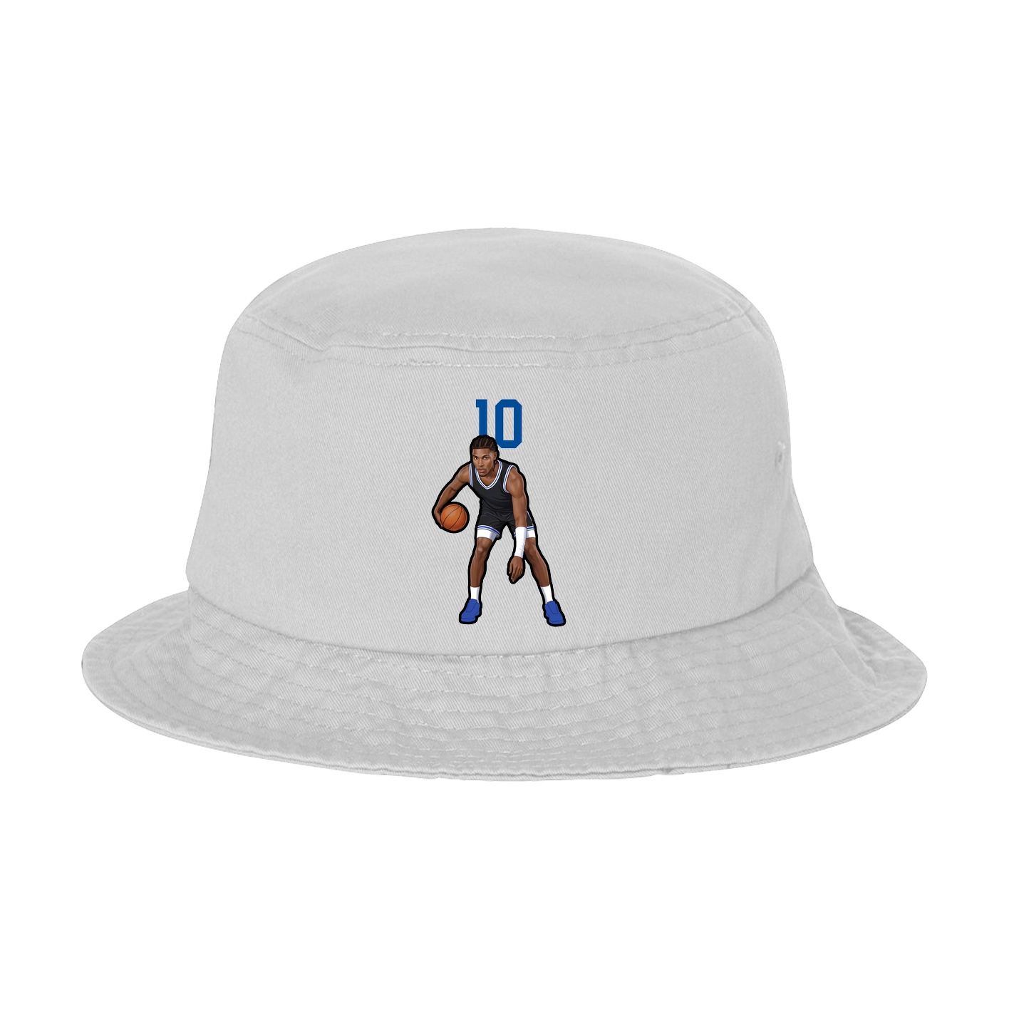 Bucket Cap — Number Top in White