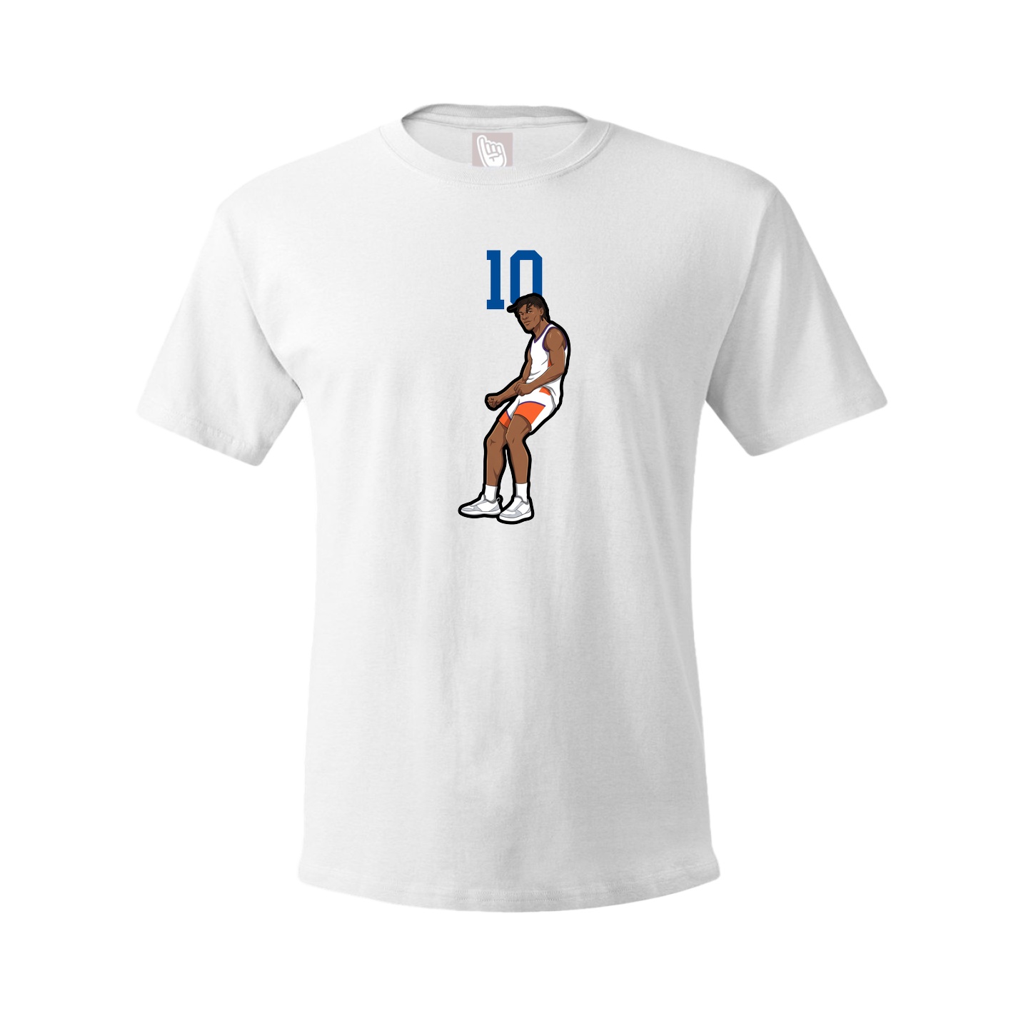 Youth Tee — Number Top in White