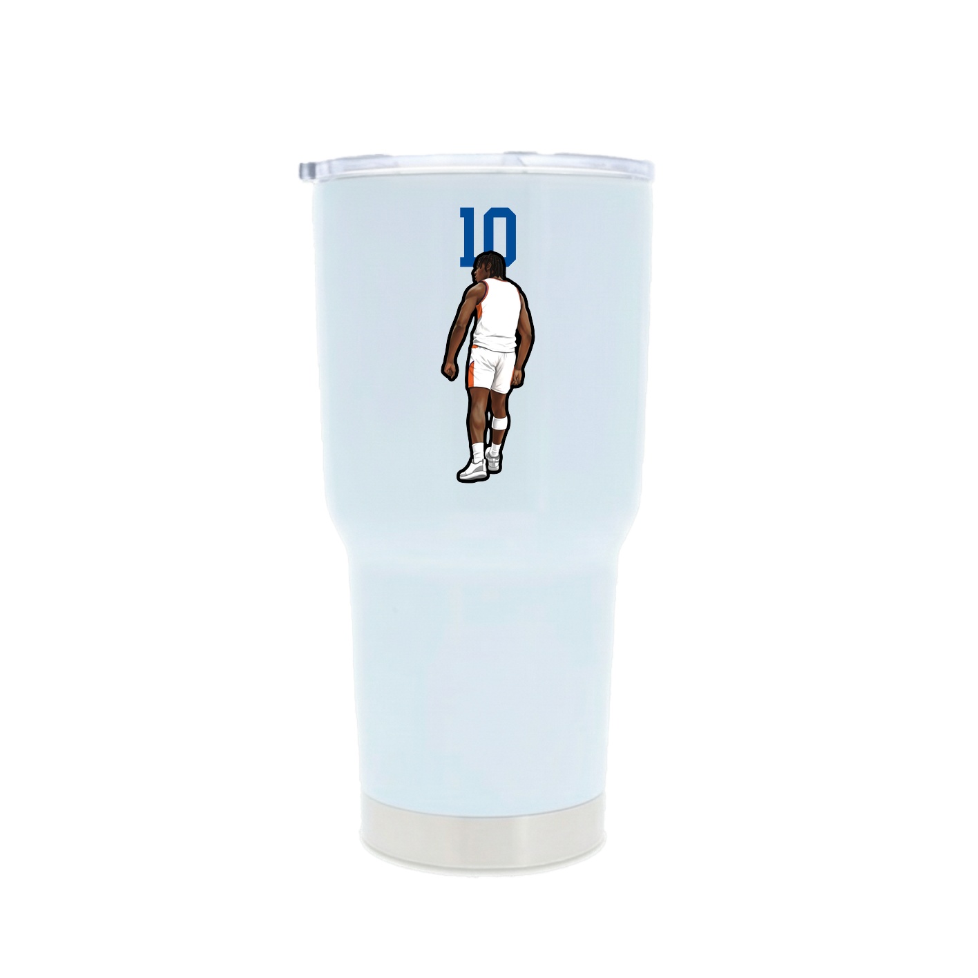 30oz Stainless Steel Tumbler — Number Top in White