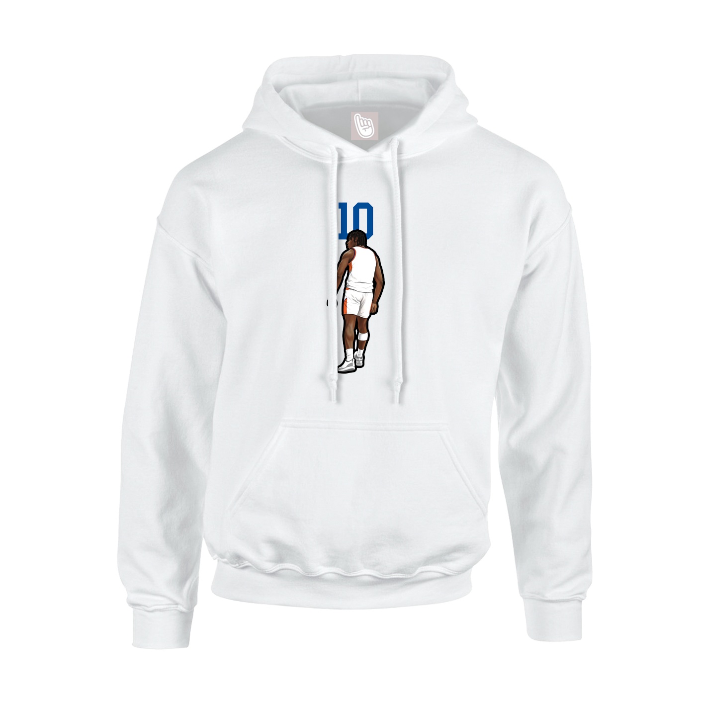 Youth Hoodie — Number Top in White