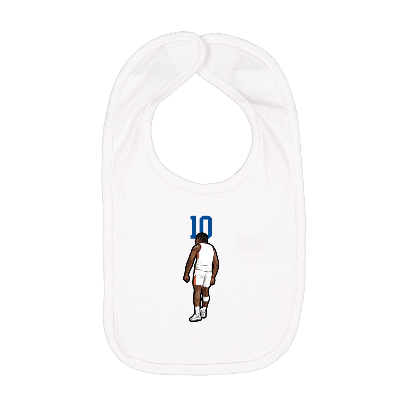 Infant Bib — Number Top in White