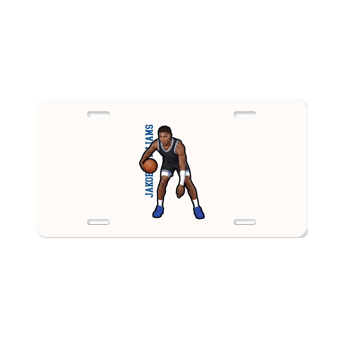 License Plate — Name Vertical in Classic