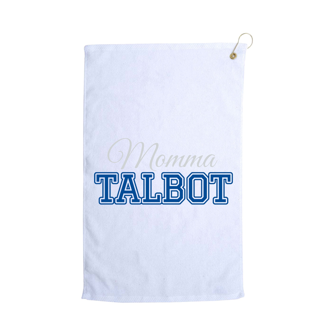 Golf Towel — Mothers Day Block in White