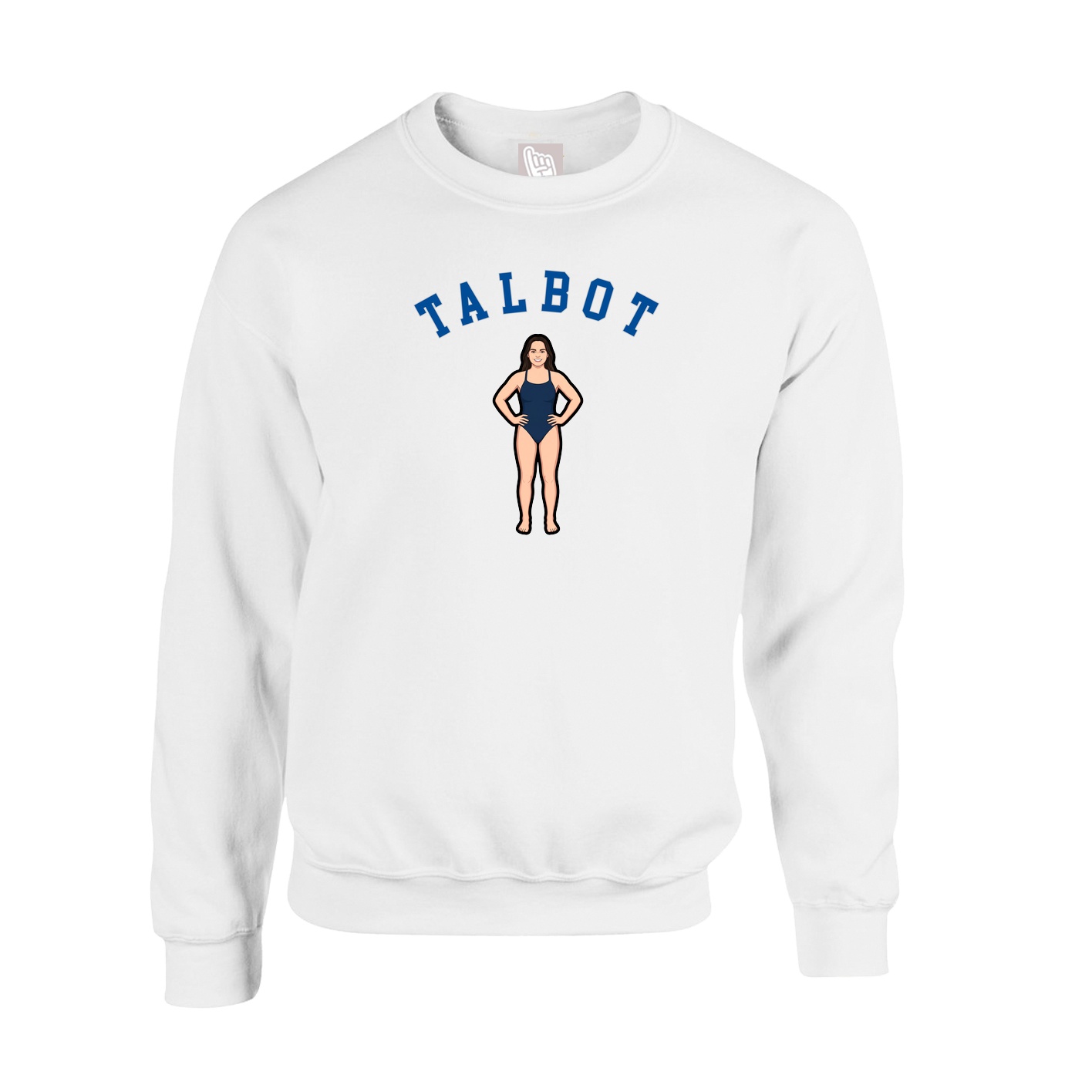 Fleece Crew — Shirsey Arch in White
