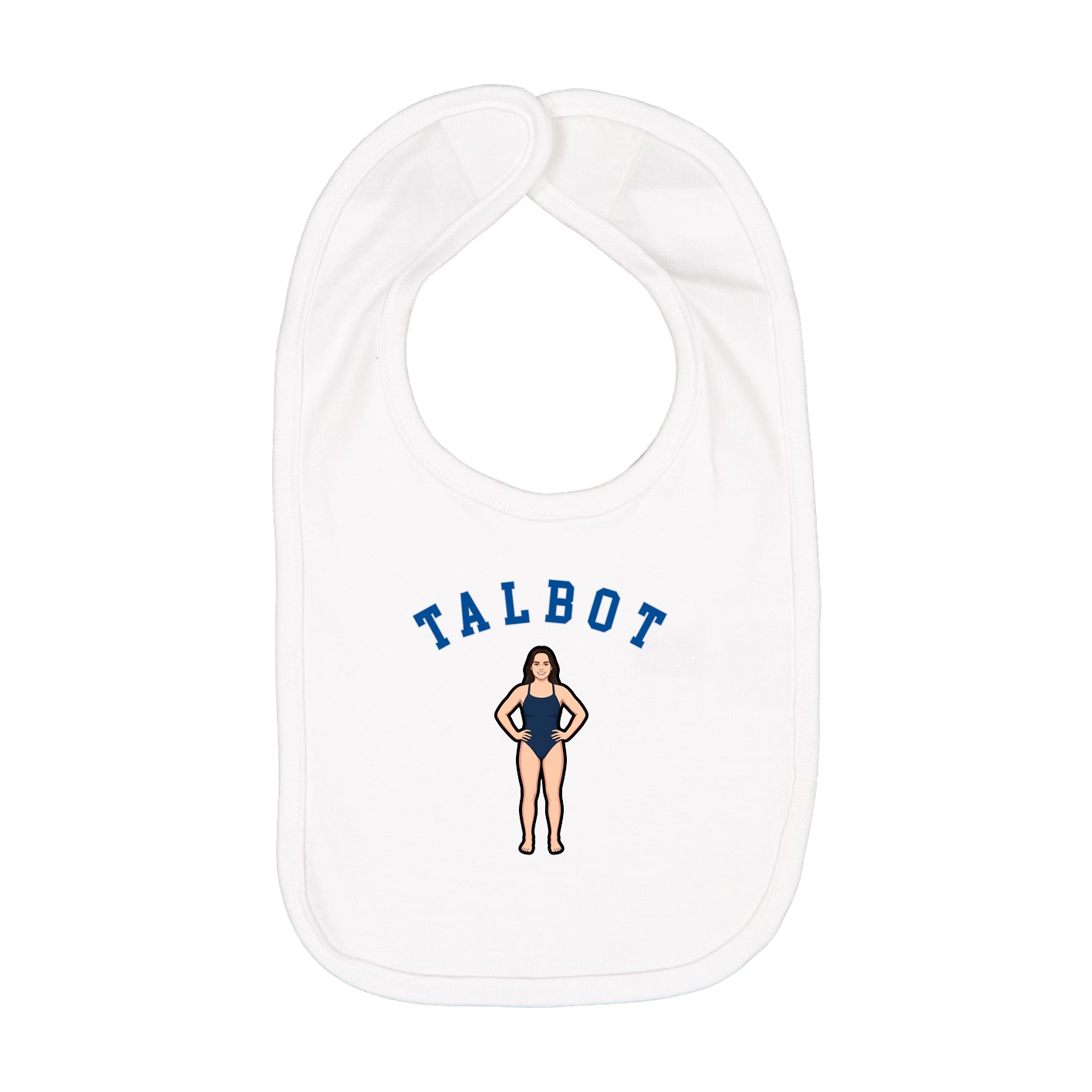 Infant Bib — Shirsey Arch in White