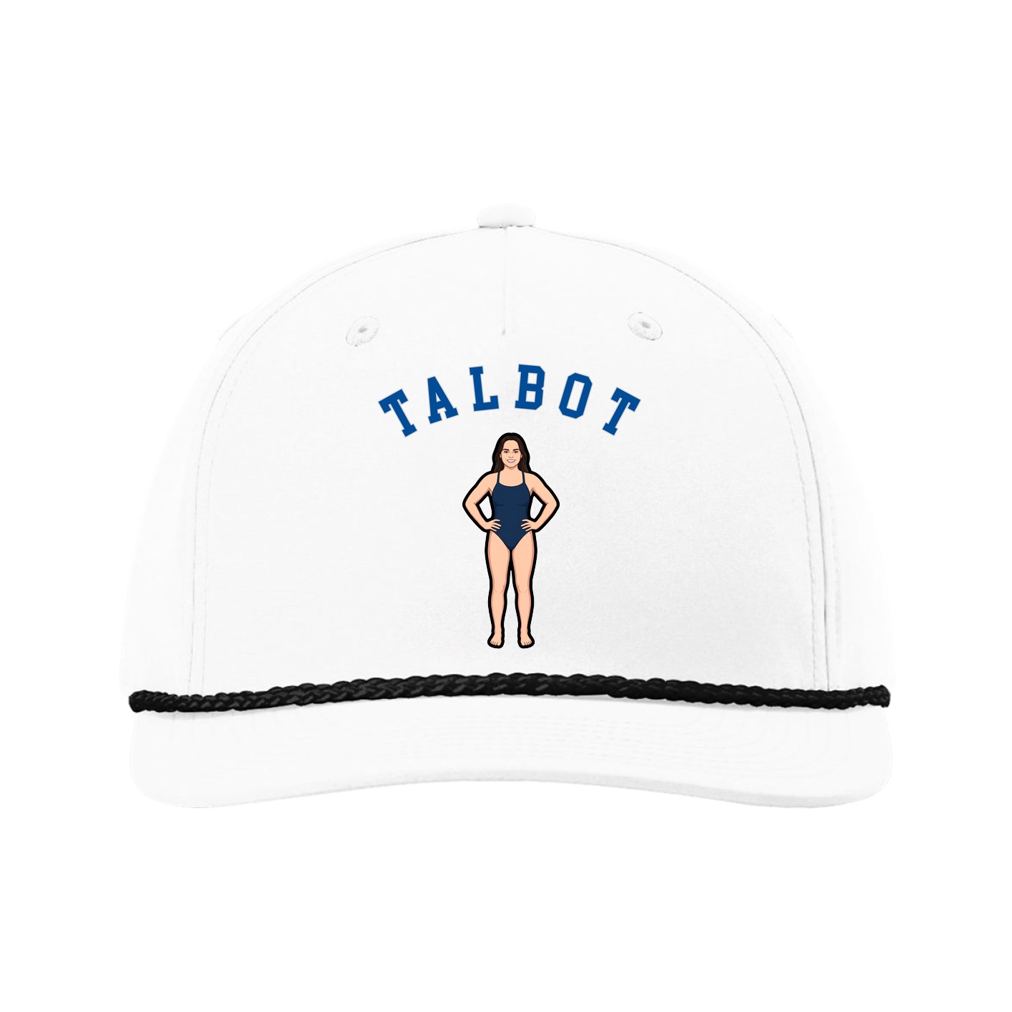 Five-Panel Classic Rope Cap — Shirsey Arch in White