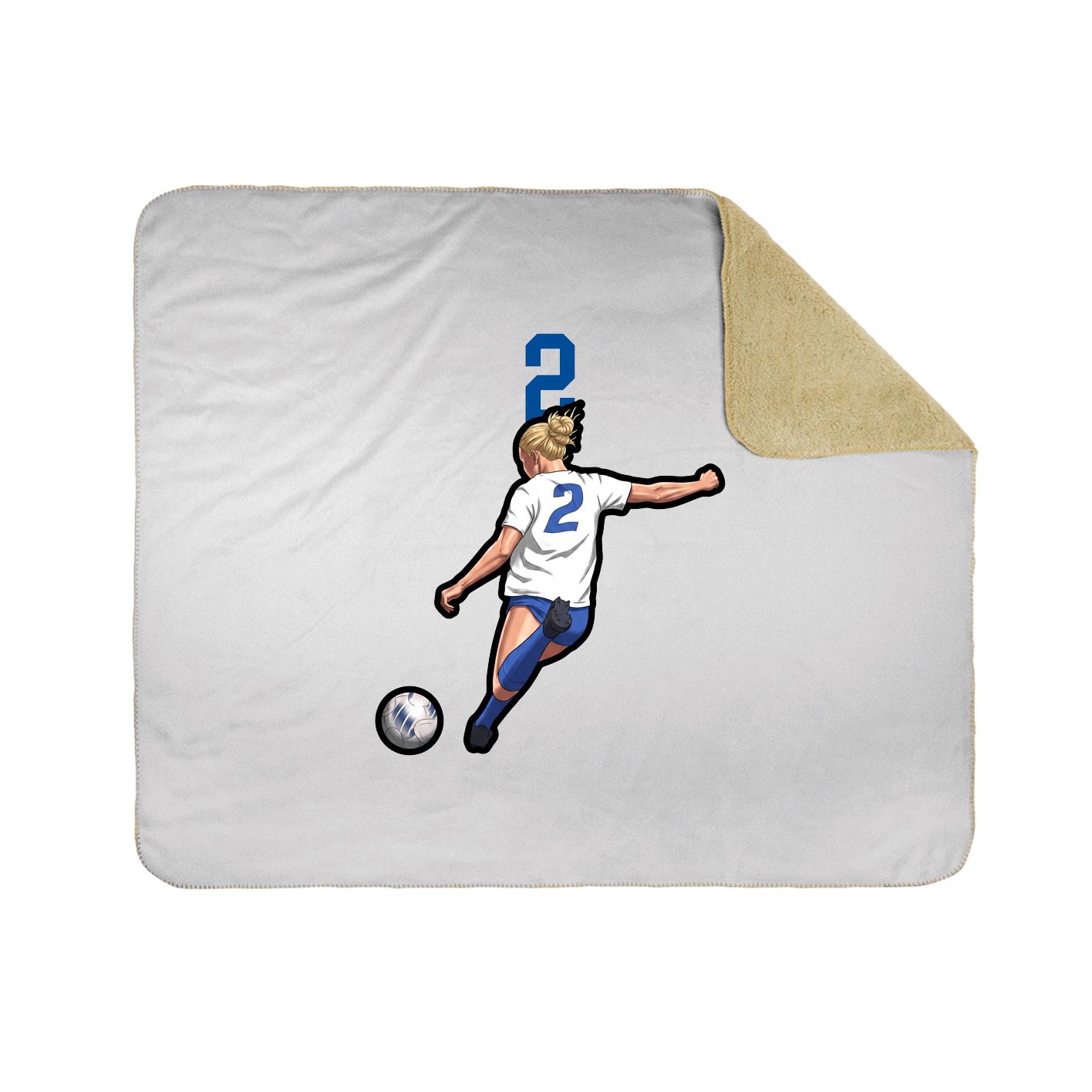 Throw Blanket — Number Top in White