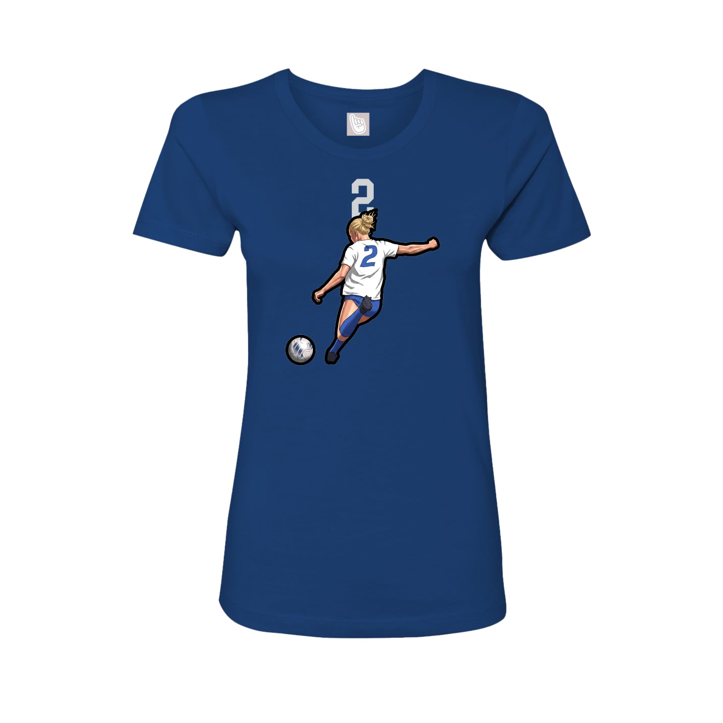 Womens Tee — Number Top in Royal