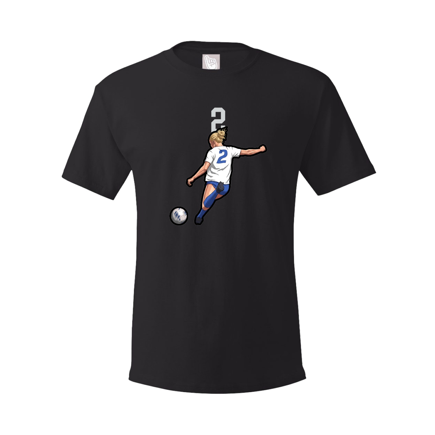 Youth Tee — Number Top in Black