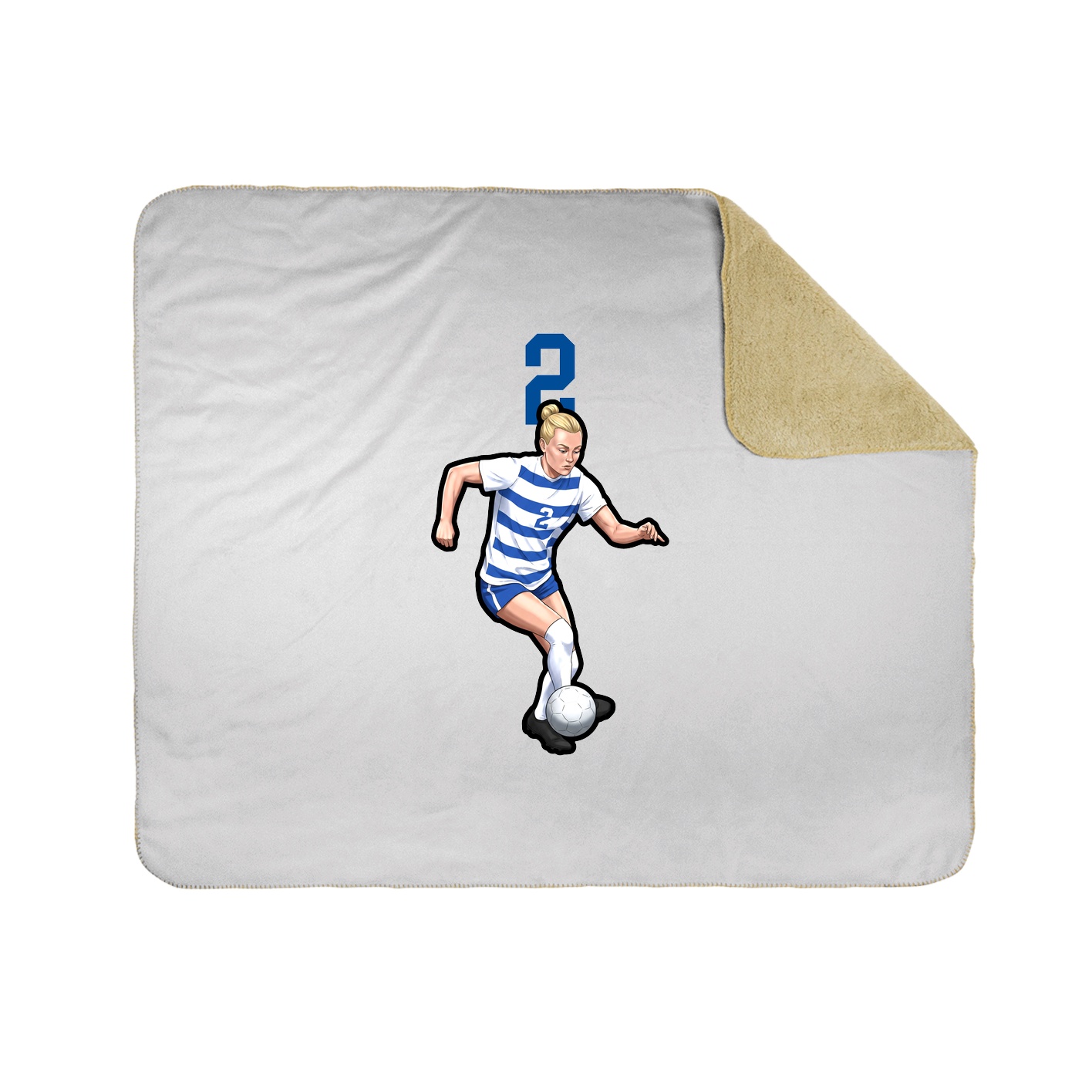 Throw Blanket — Number Top in White