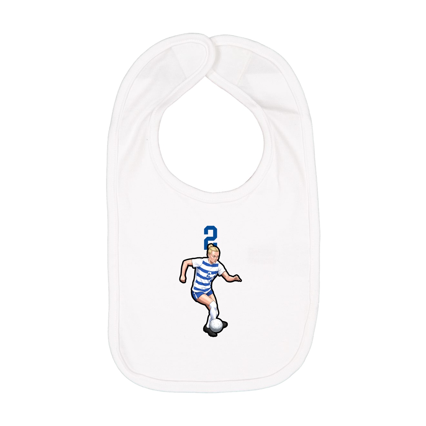 Infant Bib — Number Top in White