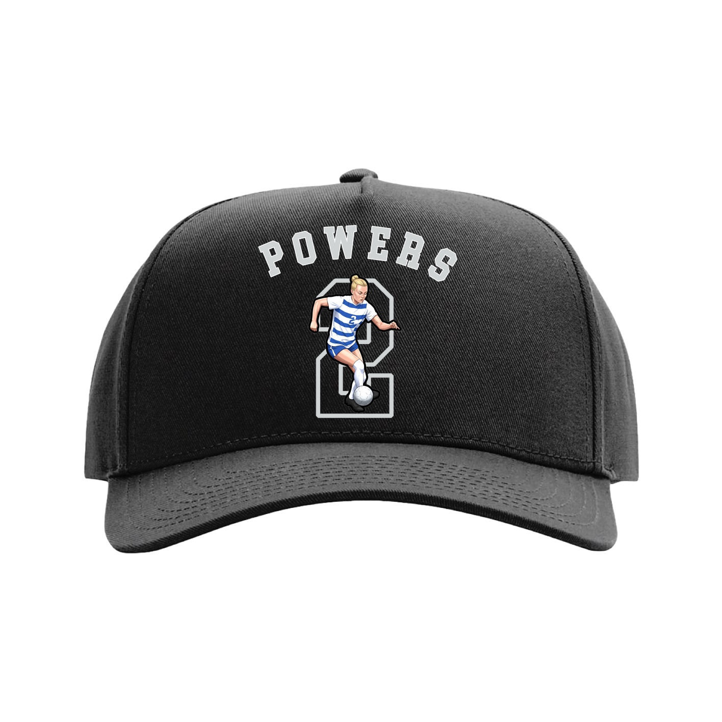 Full Fabric Five-Panel Champ Cap — Shirsey Arch in Black