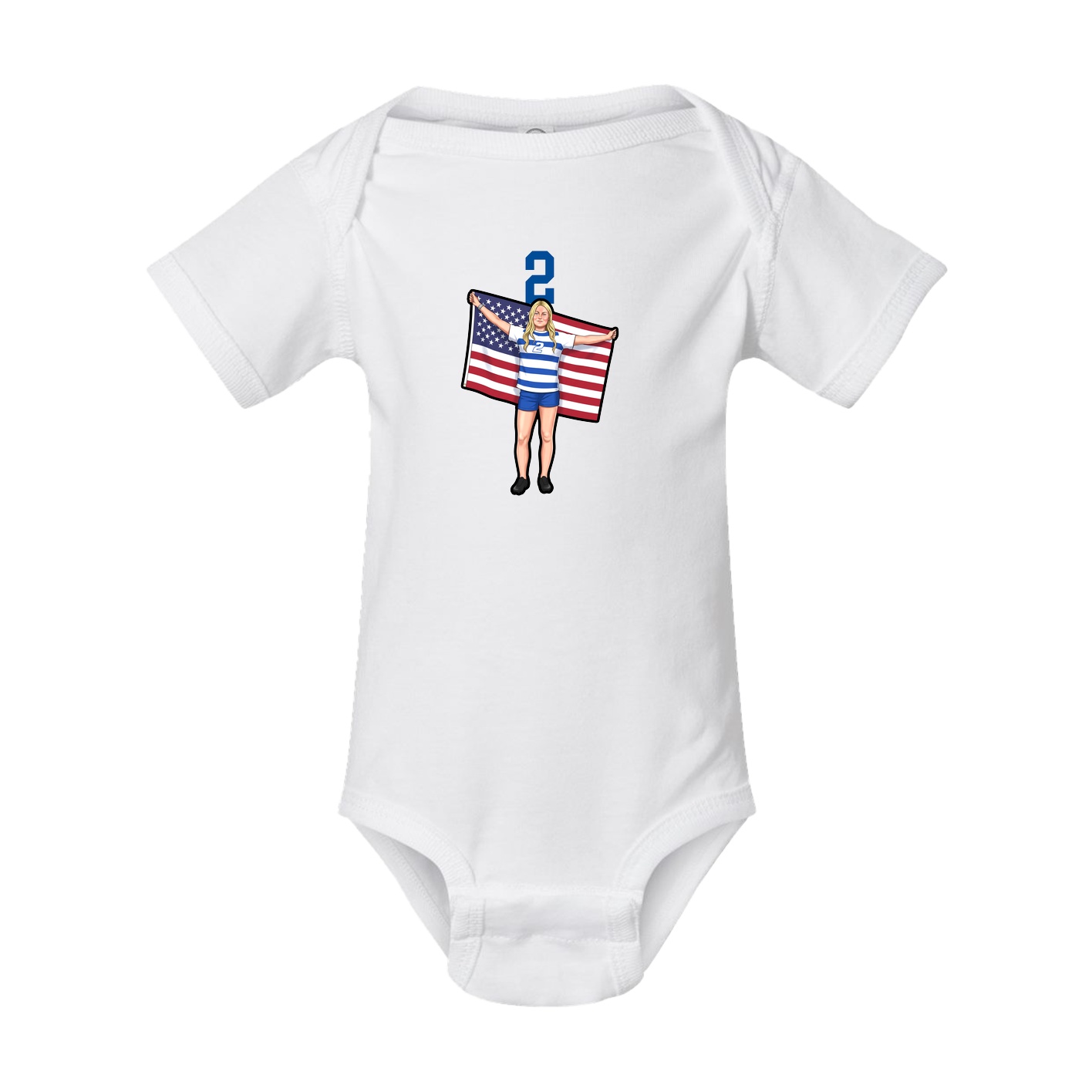 Baby Onesie — Number Top in White