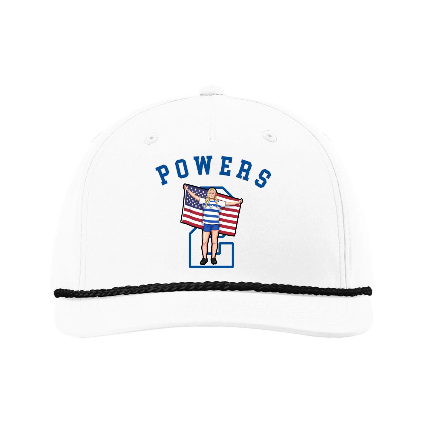 Five-Panel Classic Rope Cap — Shirsey Arch in White
