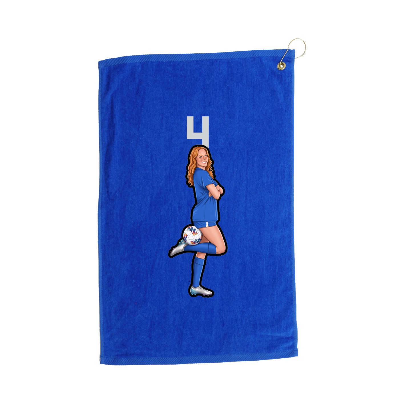 Golf Towel — Number Top in Royal