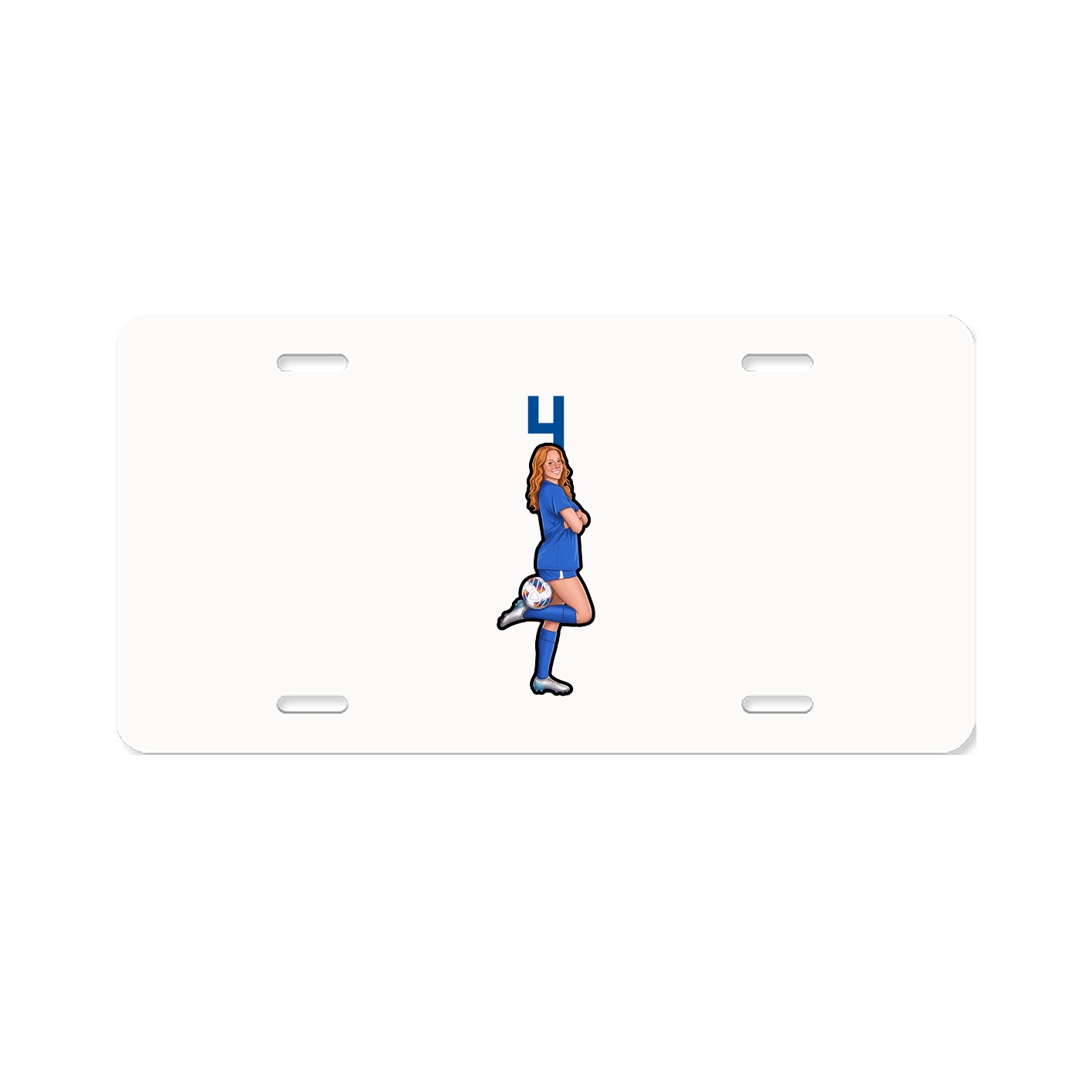 License Plate — Number Top in Classic