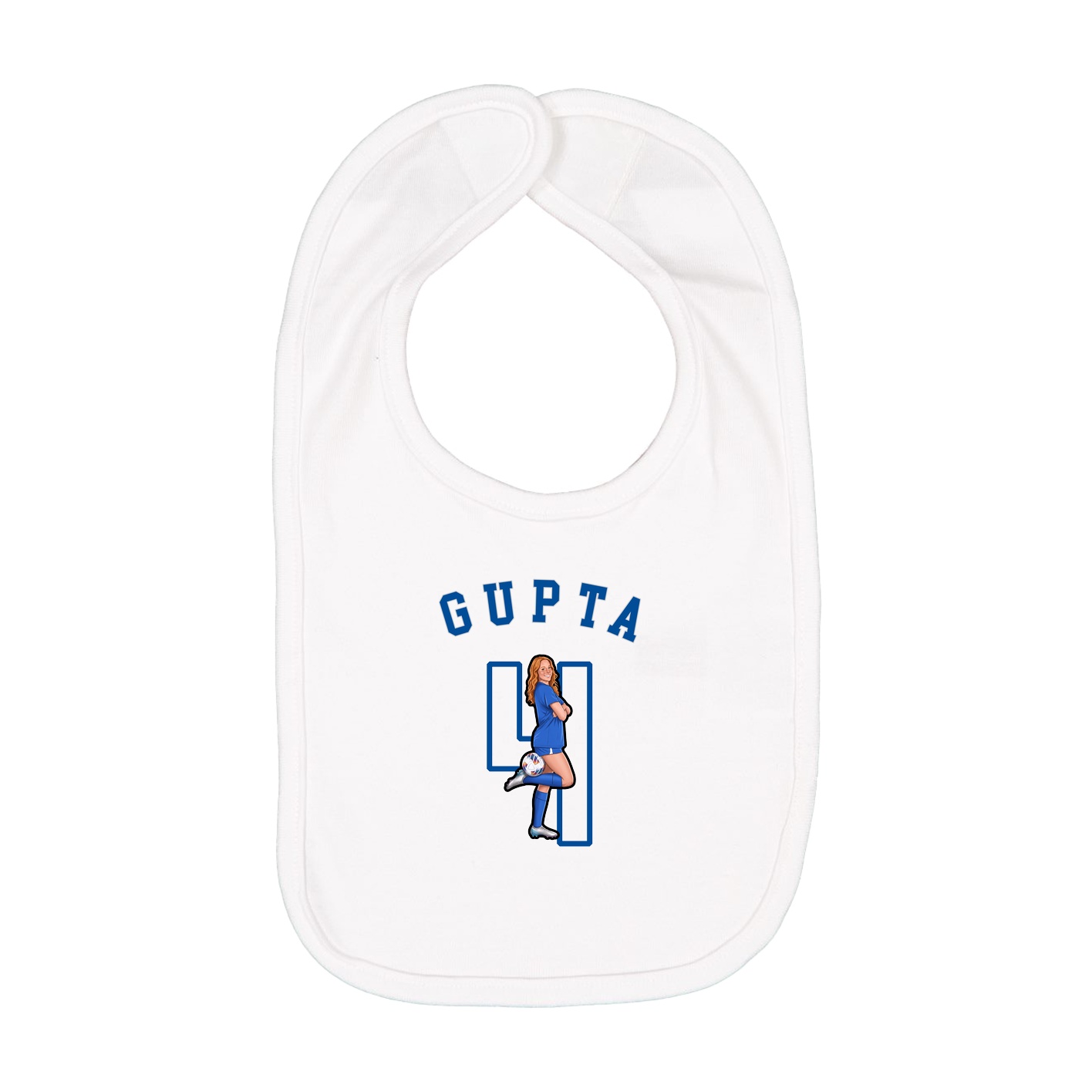 Infant Bib — Shirsey Arch in White