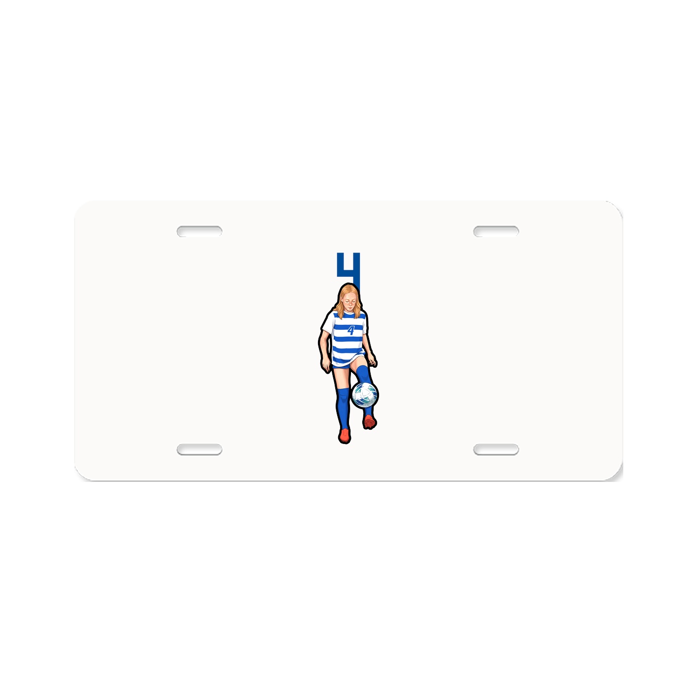 License Plate — Number Top in Classic