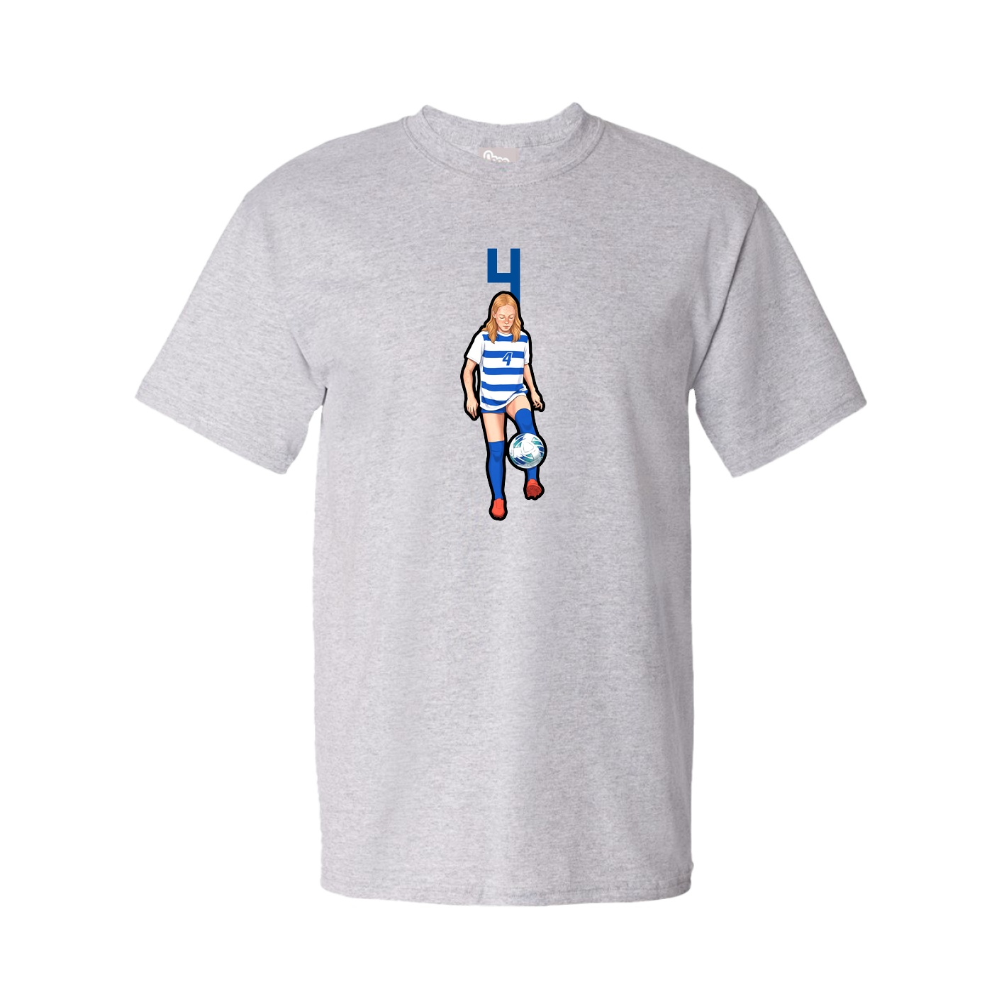 Youth Tee — Number Top in Grey