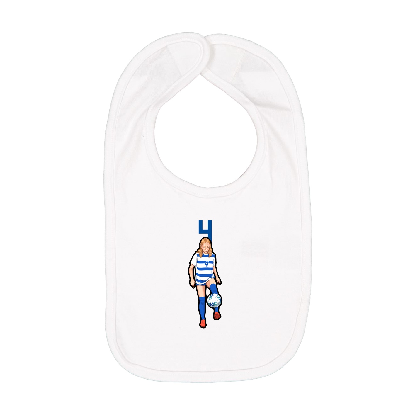 Infant Bib — Number Top in White
