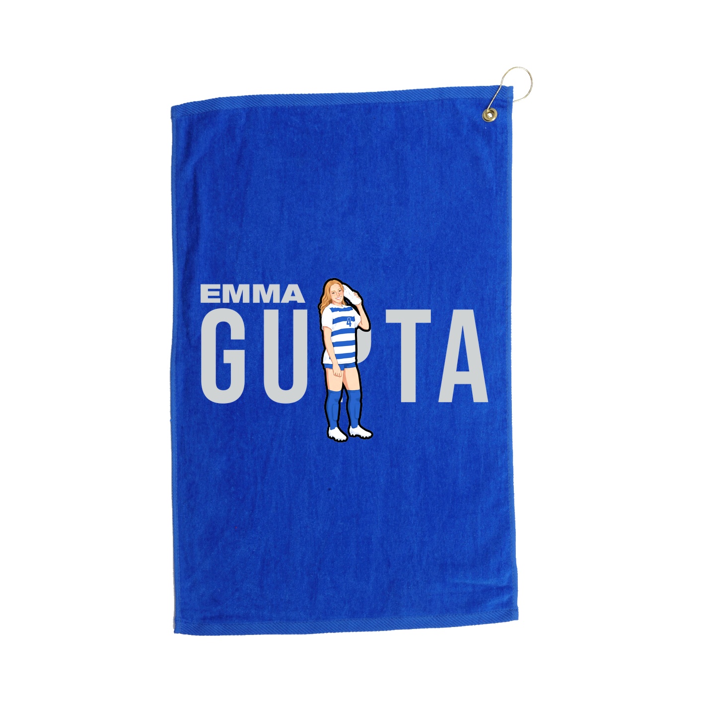 Golf Towel — Player Name in Royal