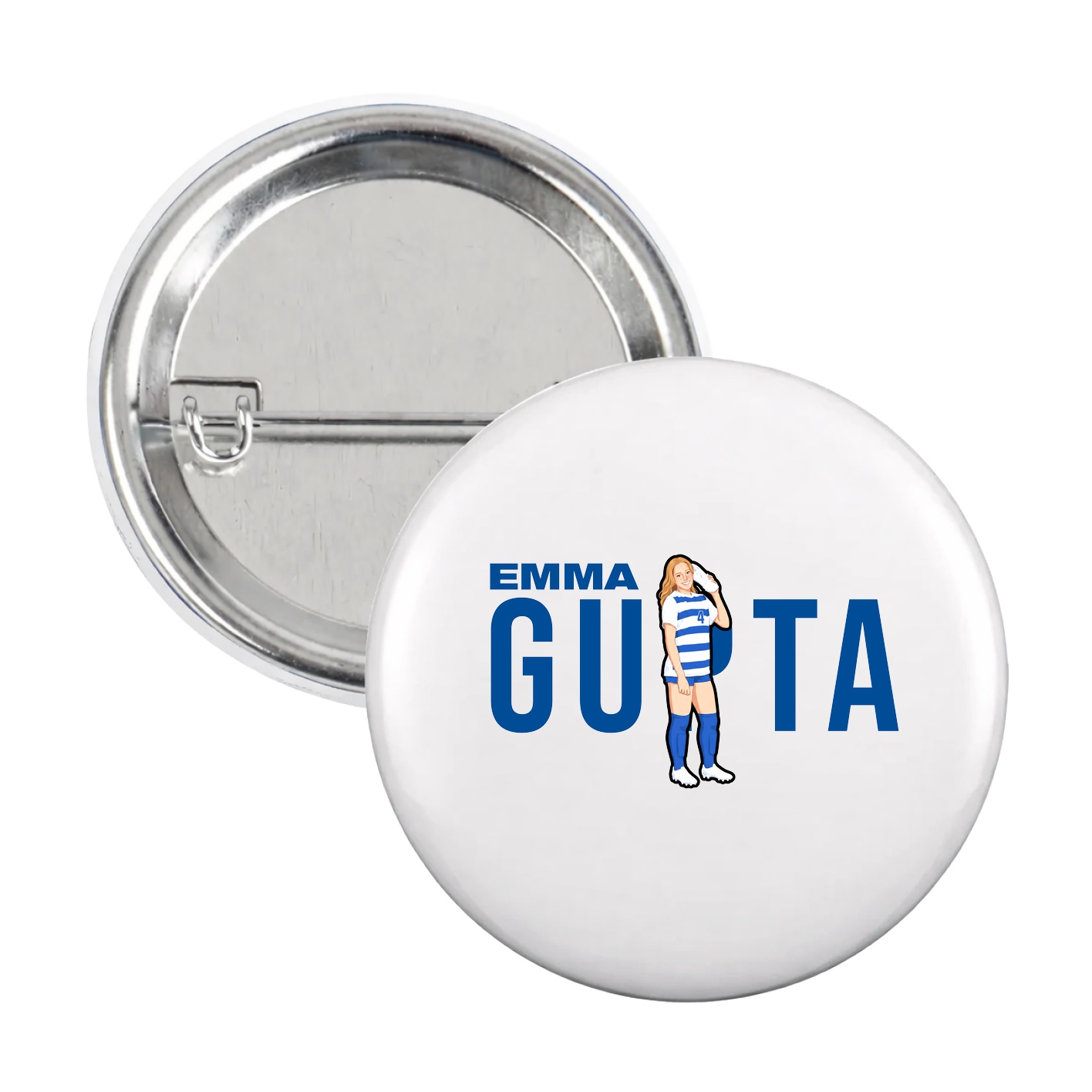 Game Day Button — Player Name in White
