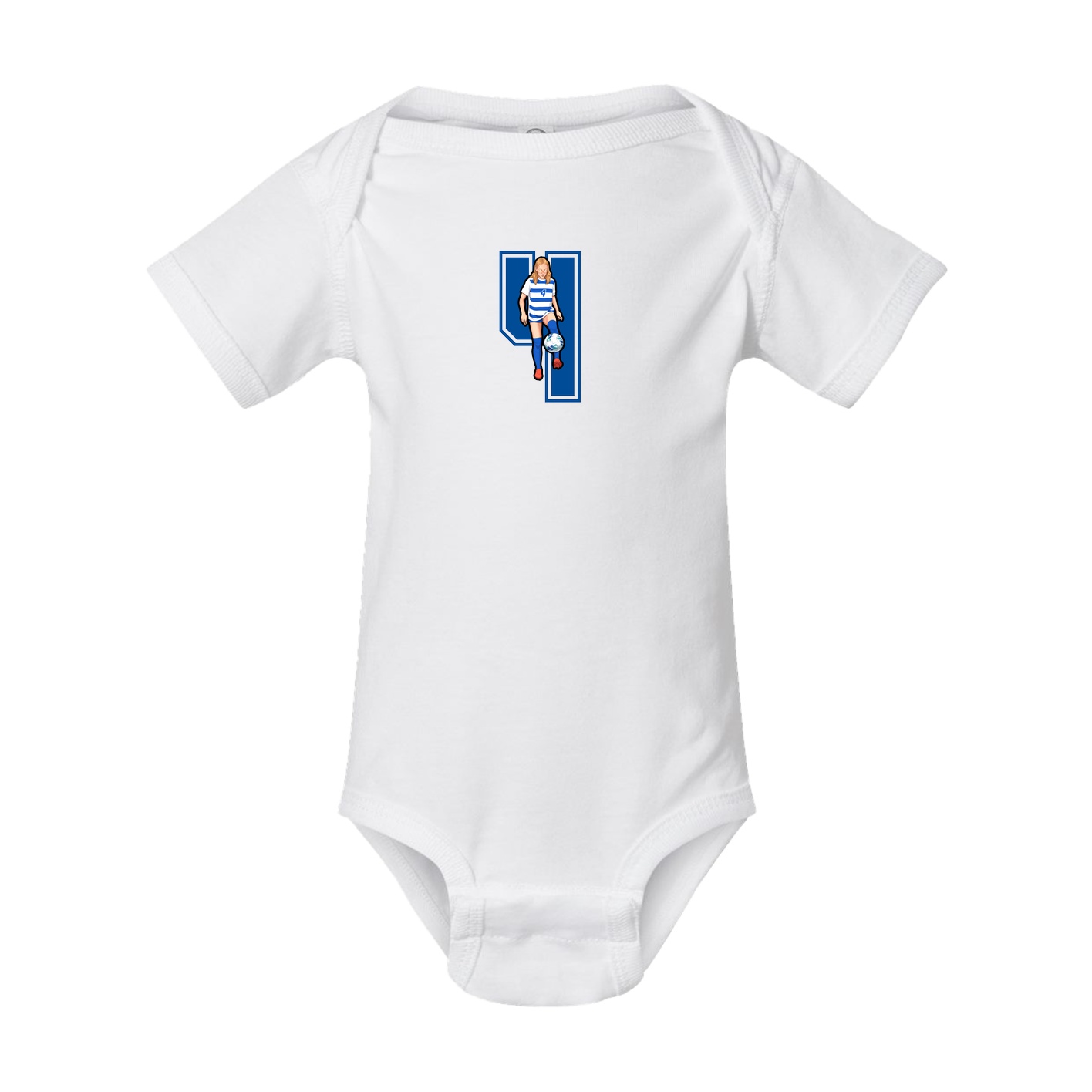 Baby Onesie — Number in White