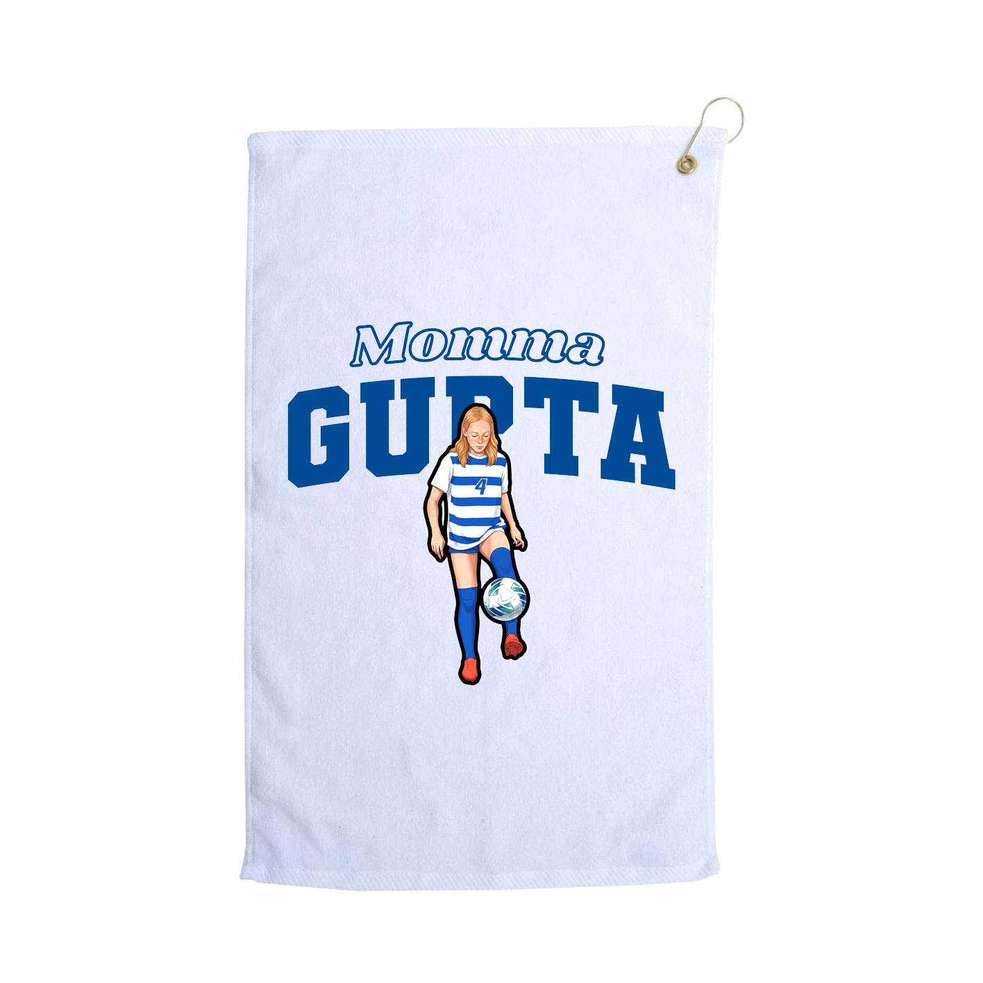 Golf Towel — Mothers Day Block in White