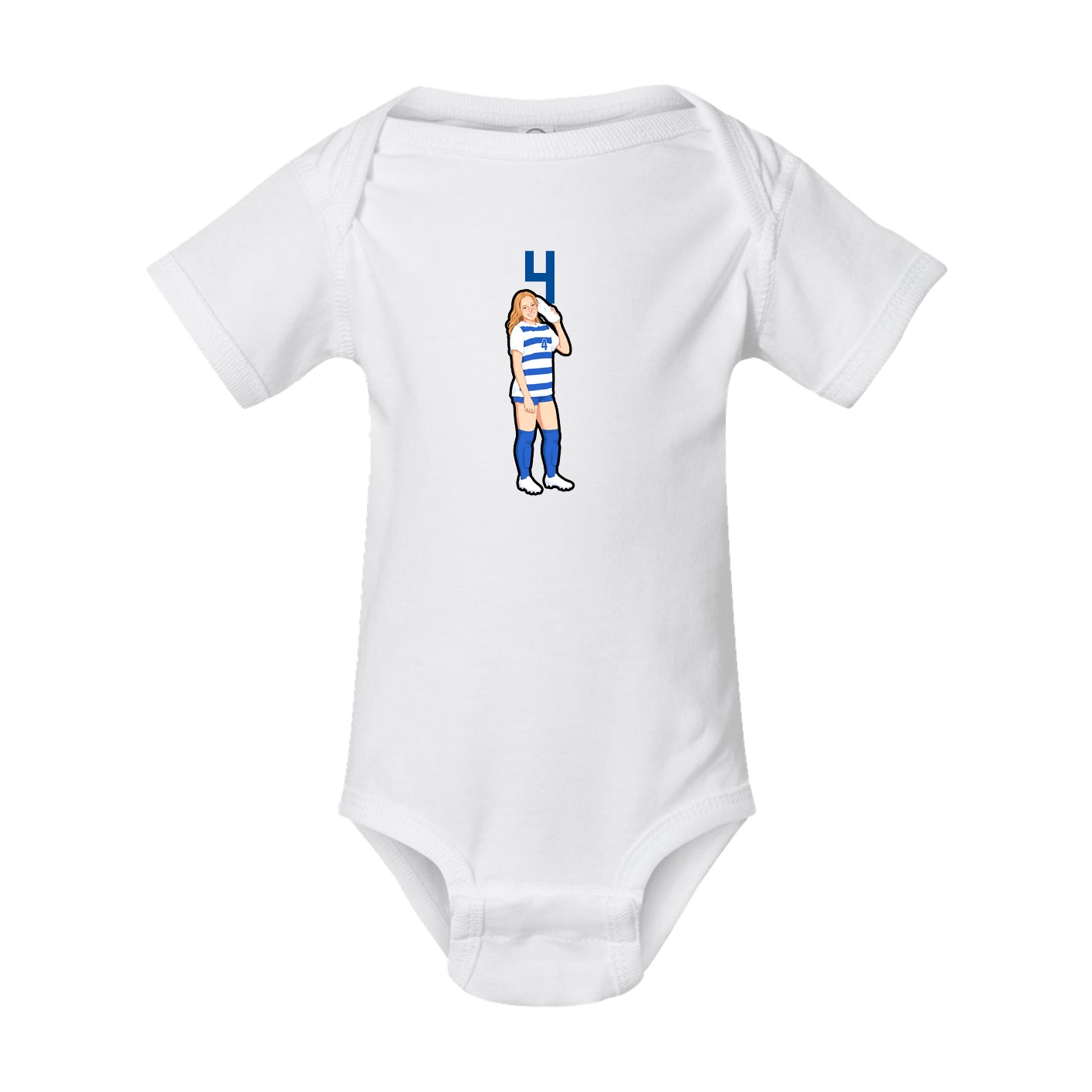 Baby Onesie — Number Top in White