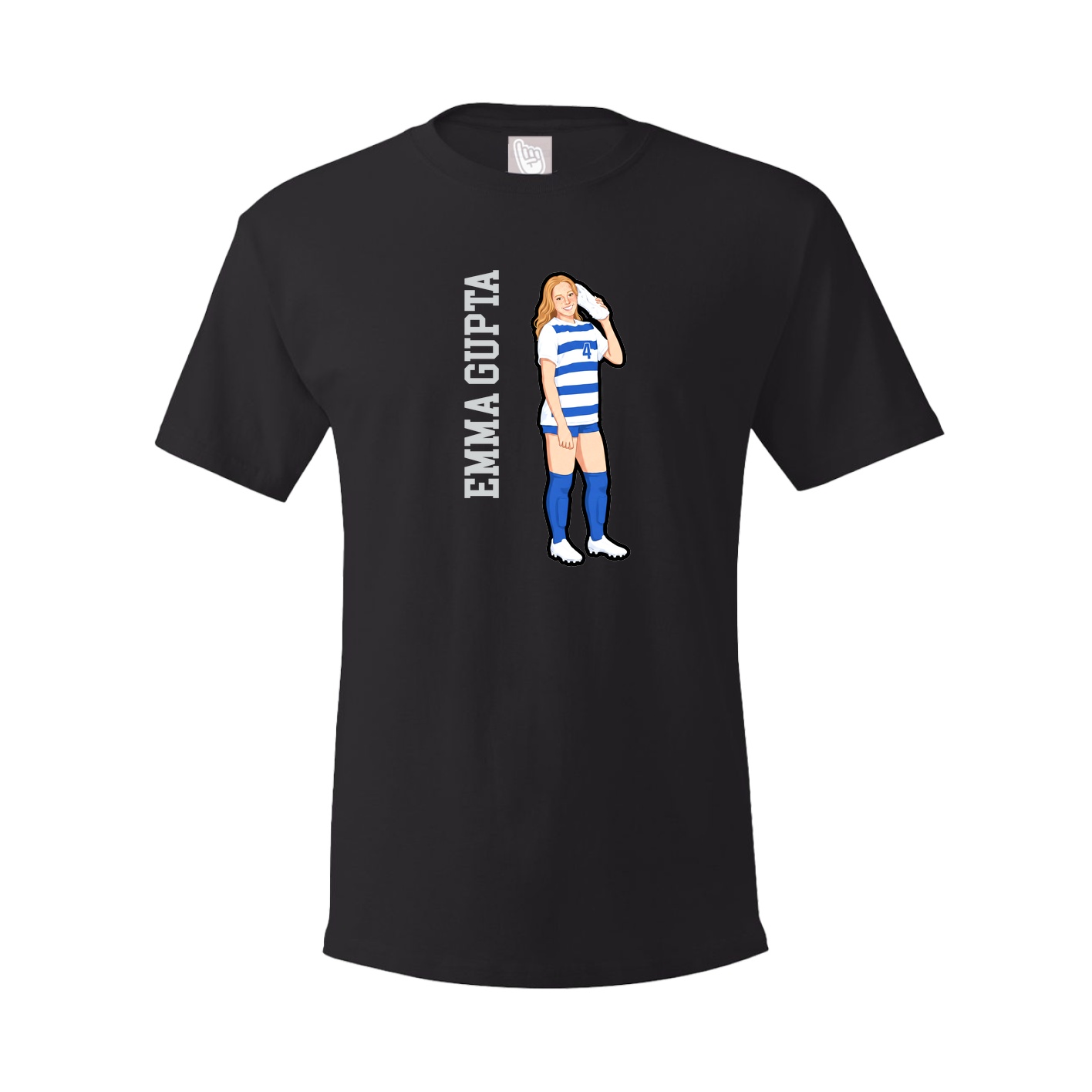 Tee — Name Vertical in Black