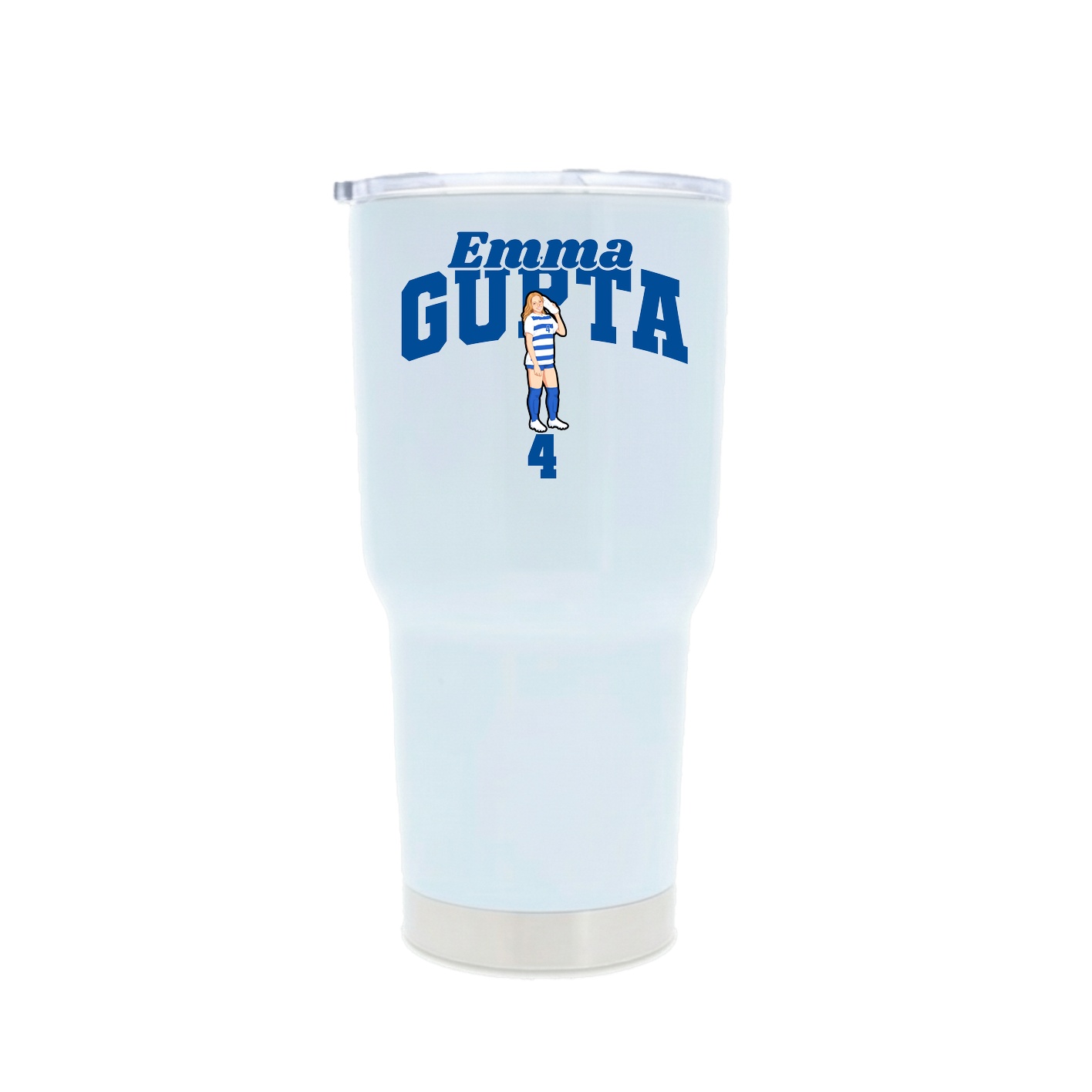 30oz Stainless Steel Tumbler — Signature Arch in White