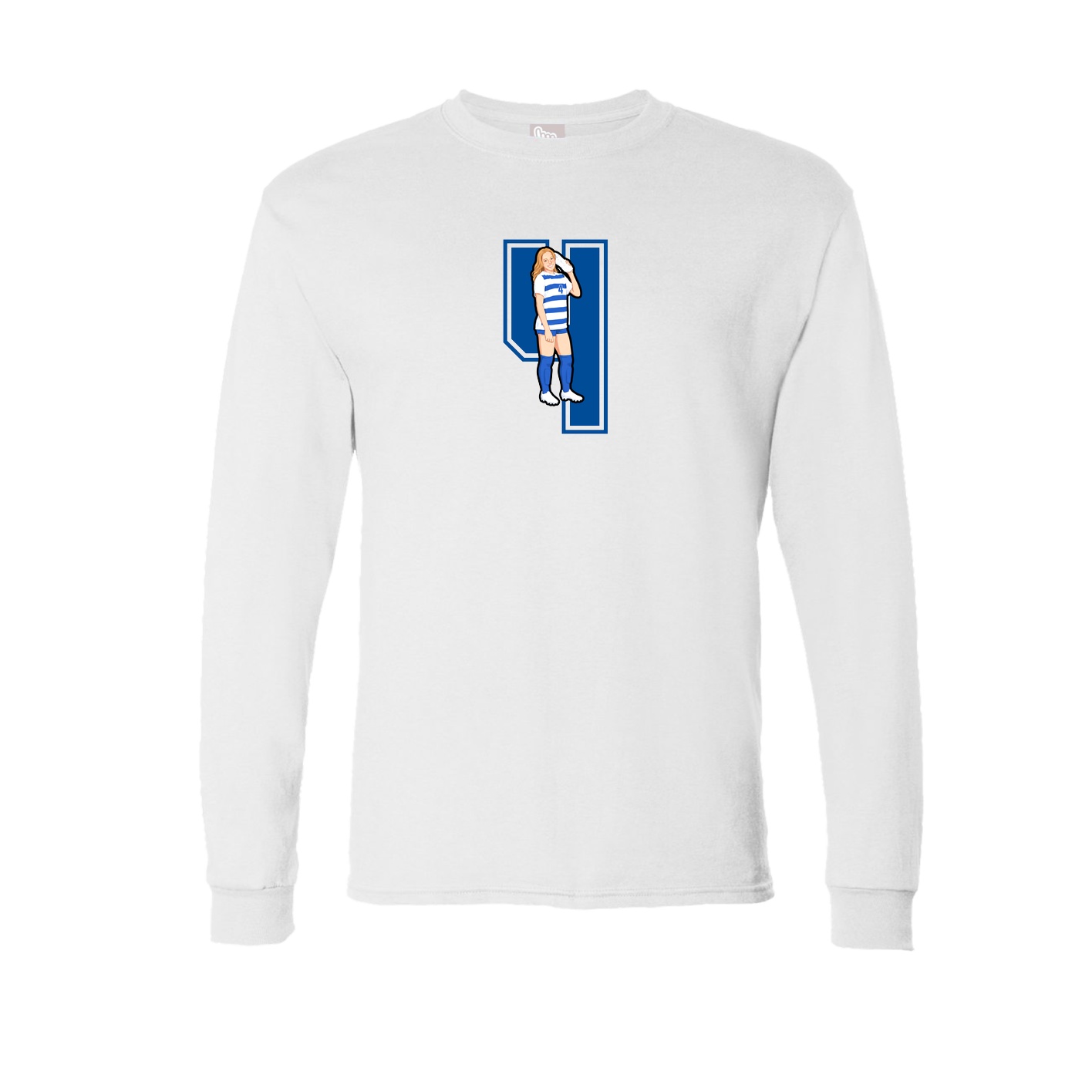 Long Sleeve Tee — Number in White