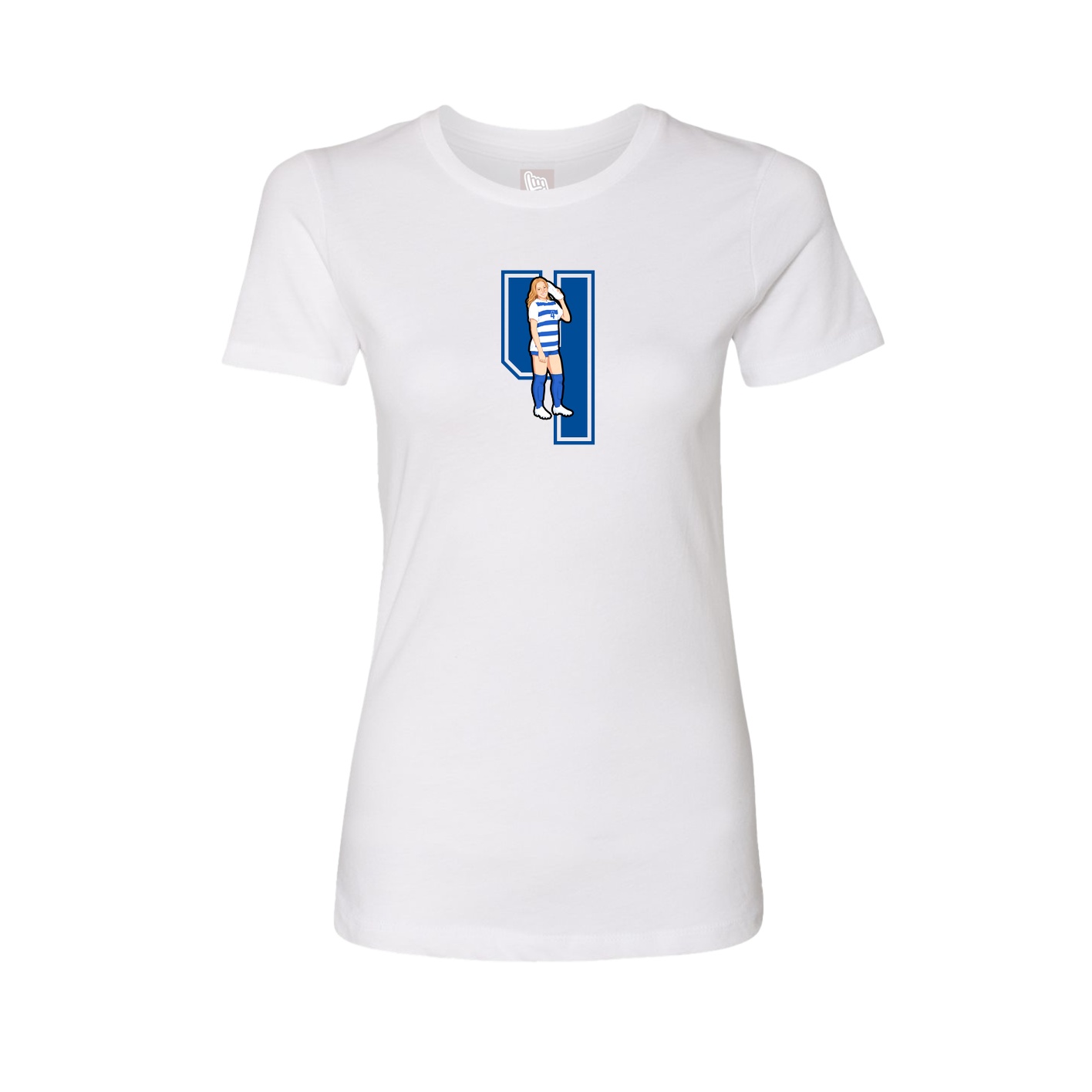 Womens Tee — Number in White