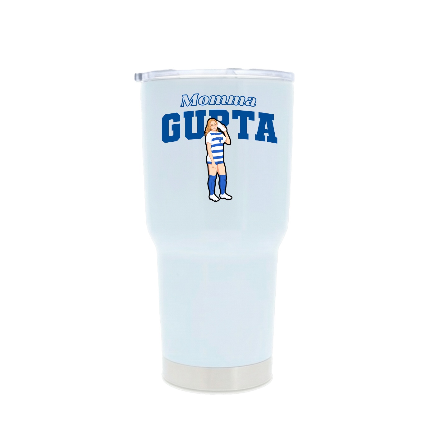 30oz Stainless Steel Tumbler — Mothers Day Block in White